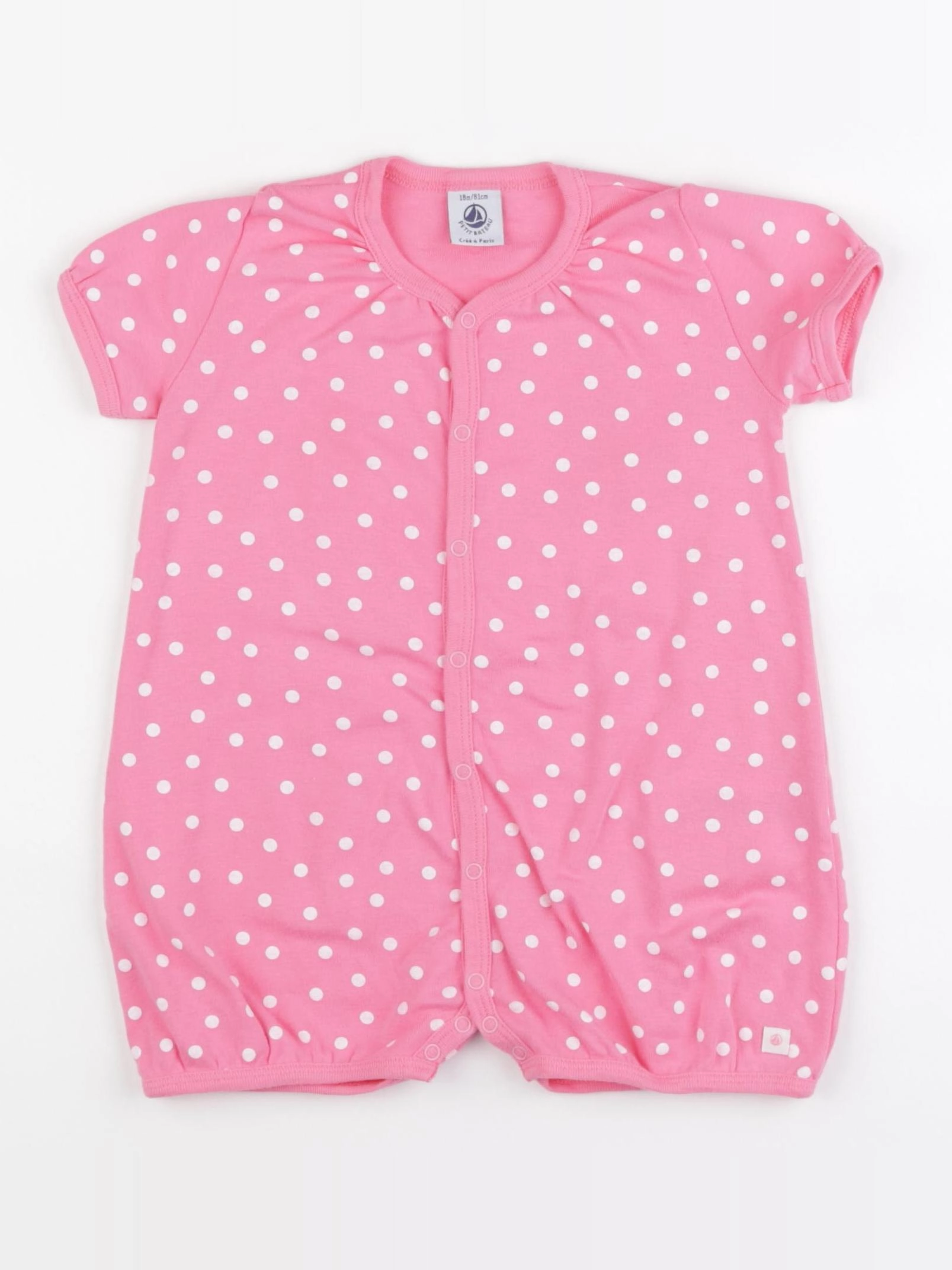 Petit Bateau - pyjama coton rose - 18 mois