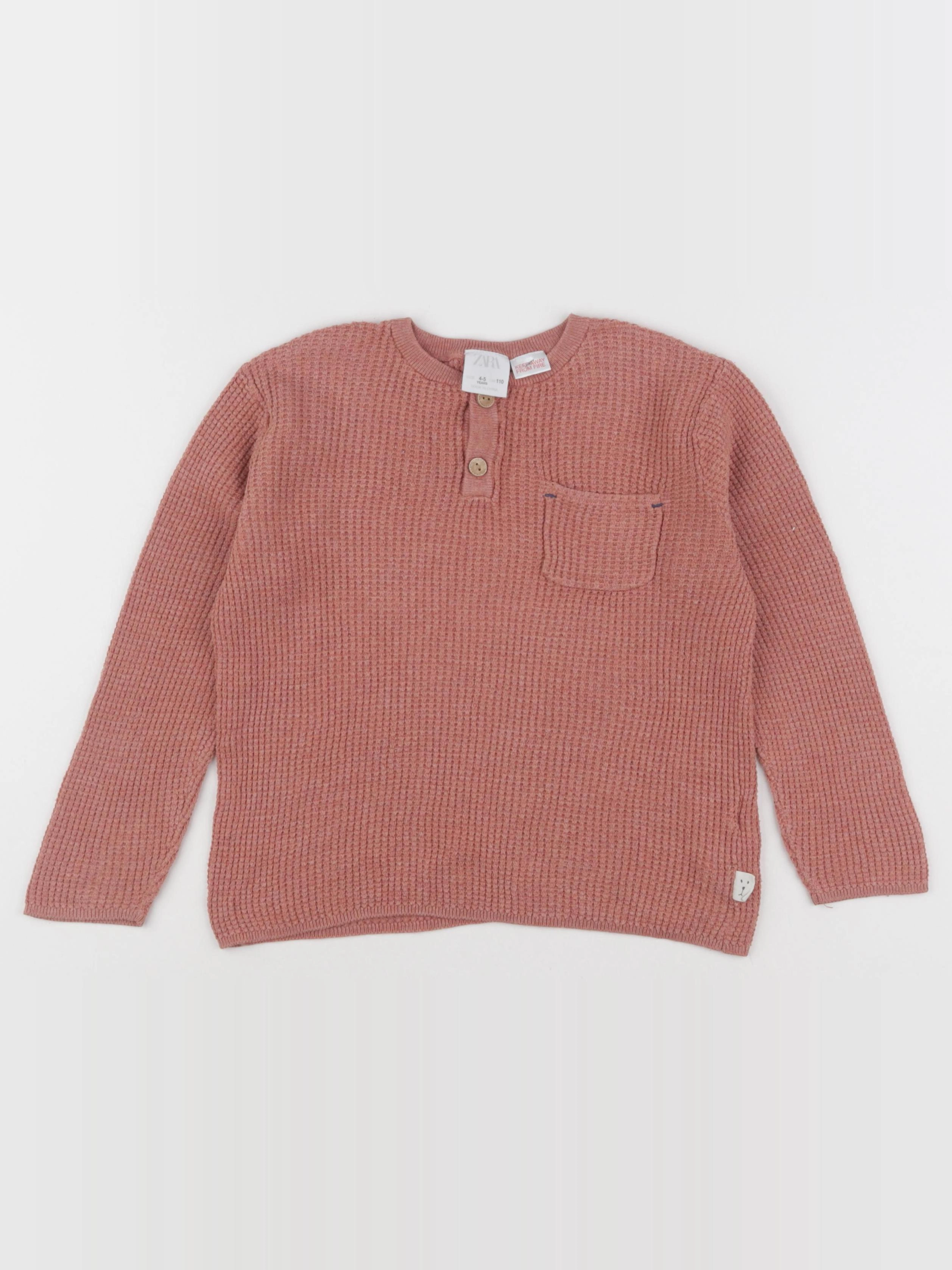 Zara - pull rouge - 4/5 ans