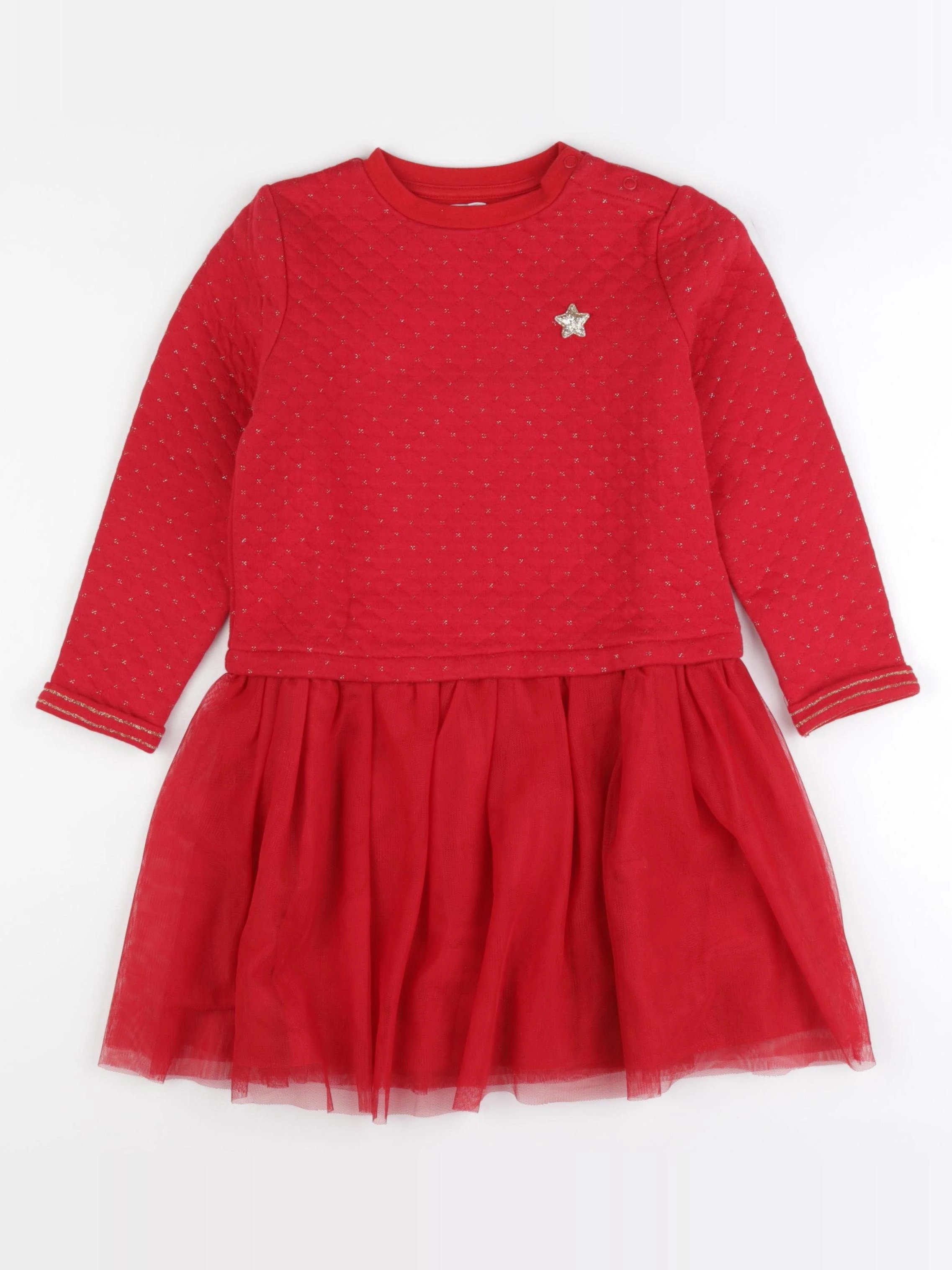 Vertbaudet - robe rouge - 6 ans