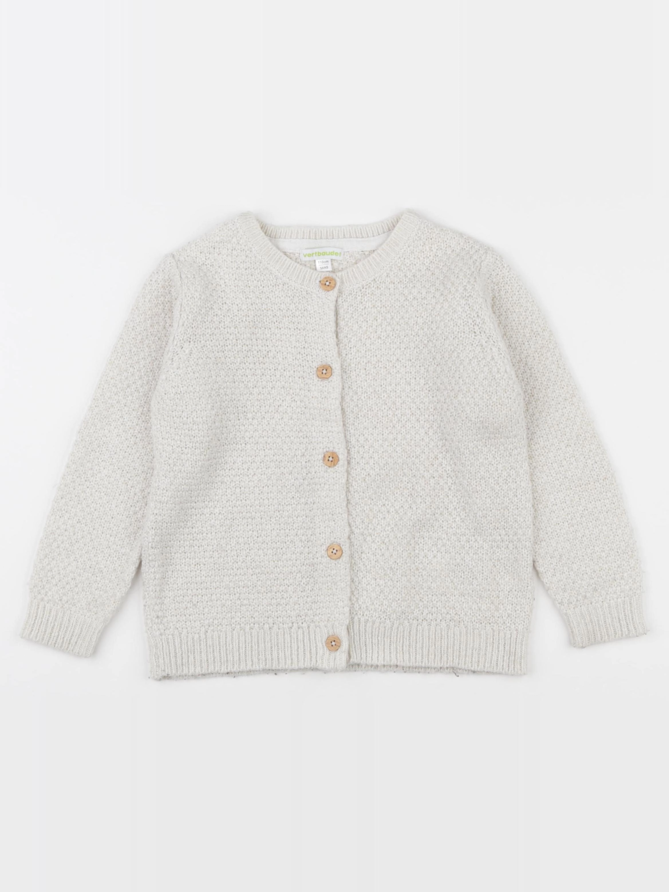 Vertbaudet - gilet beige, or - 5 ans