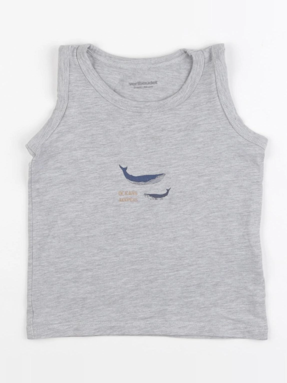 Vertbaudet - débardeur gris - 2 ans