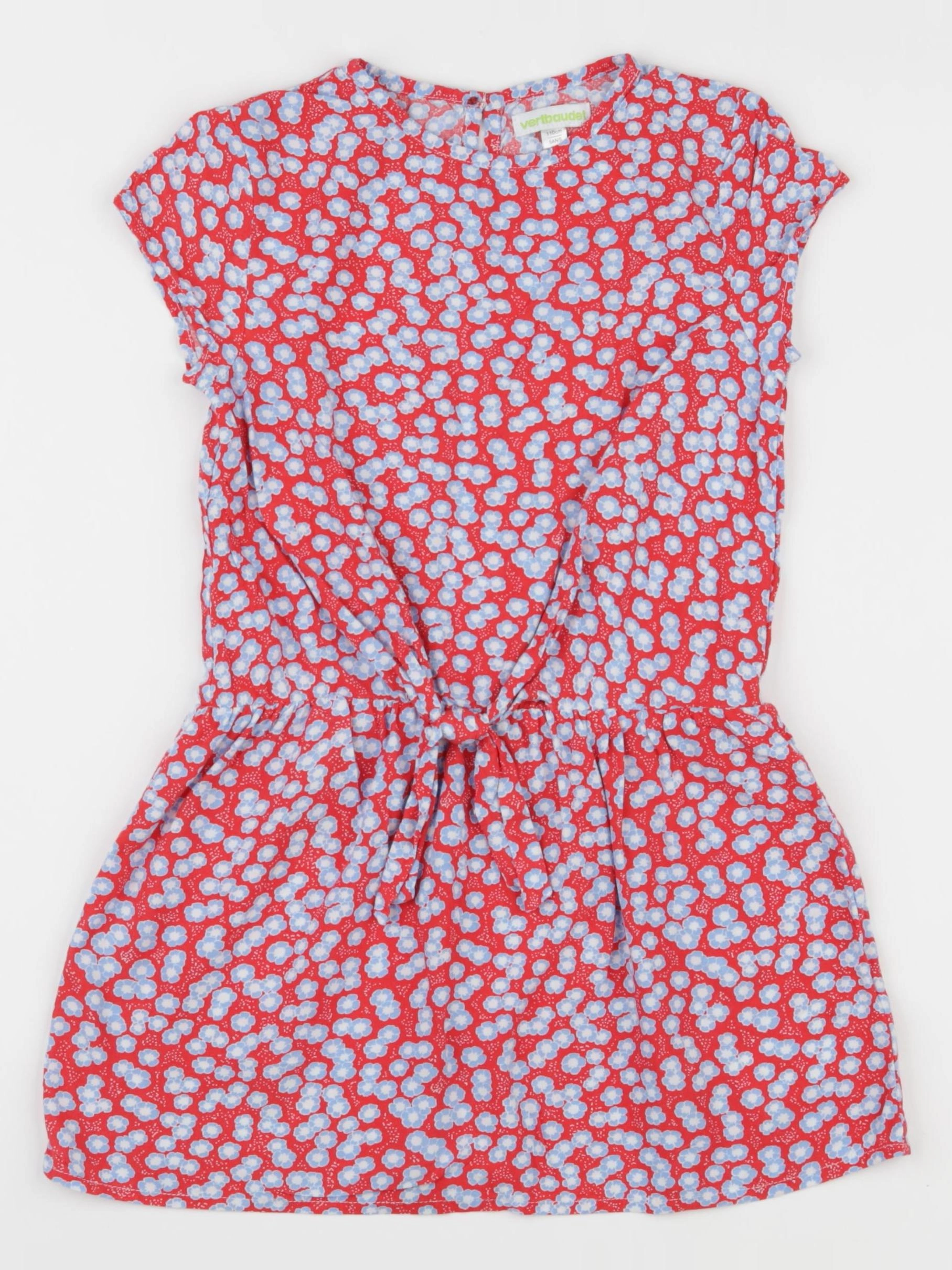 Vertbaudet - robe rouge, bleu - 5 ans