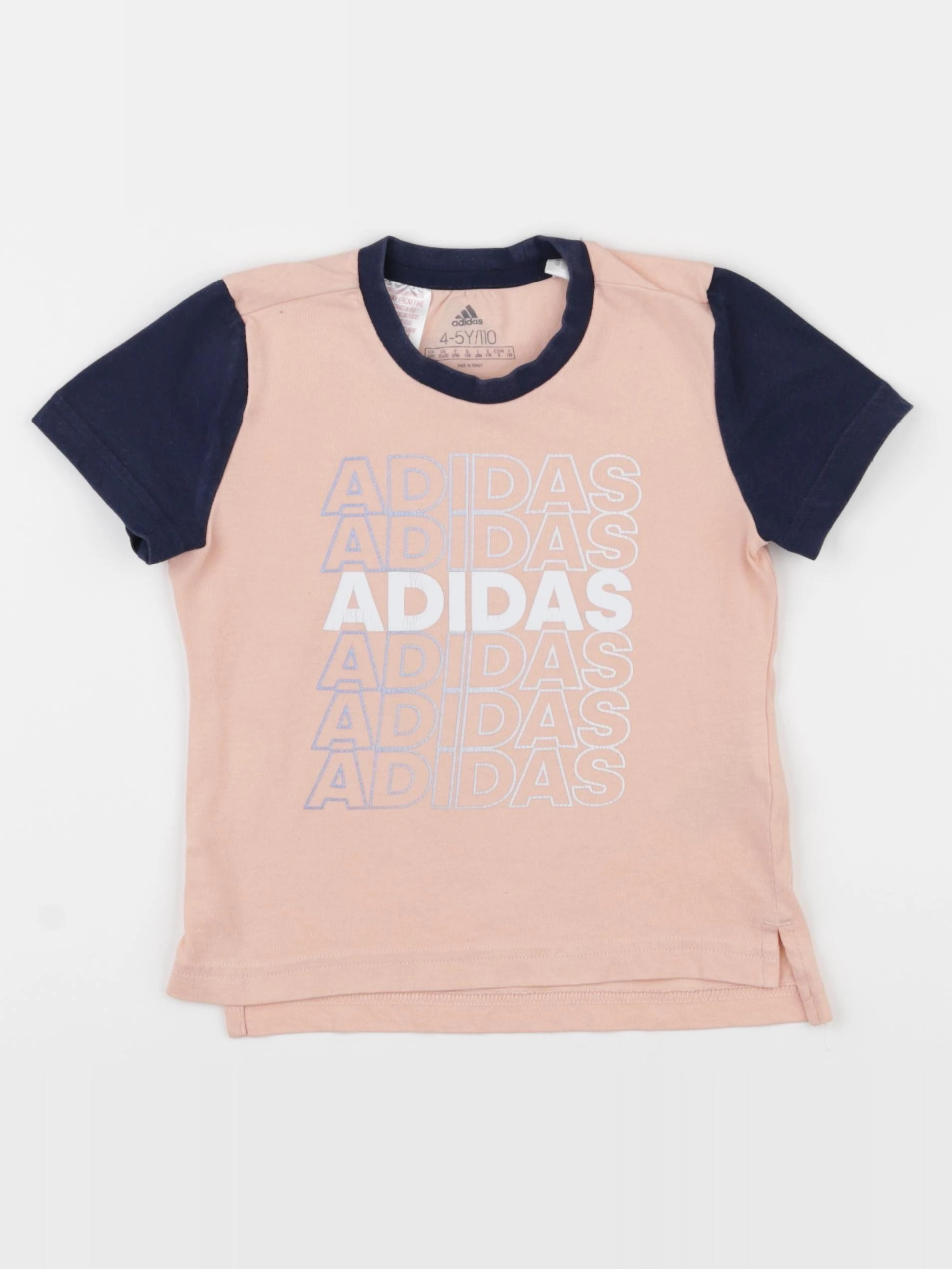 Adidas - tee-shirt orange, bleu - 4/5 ans