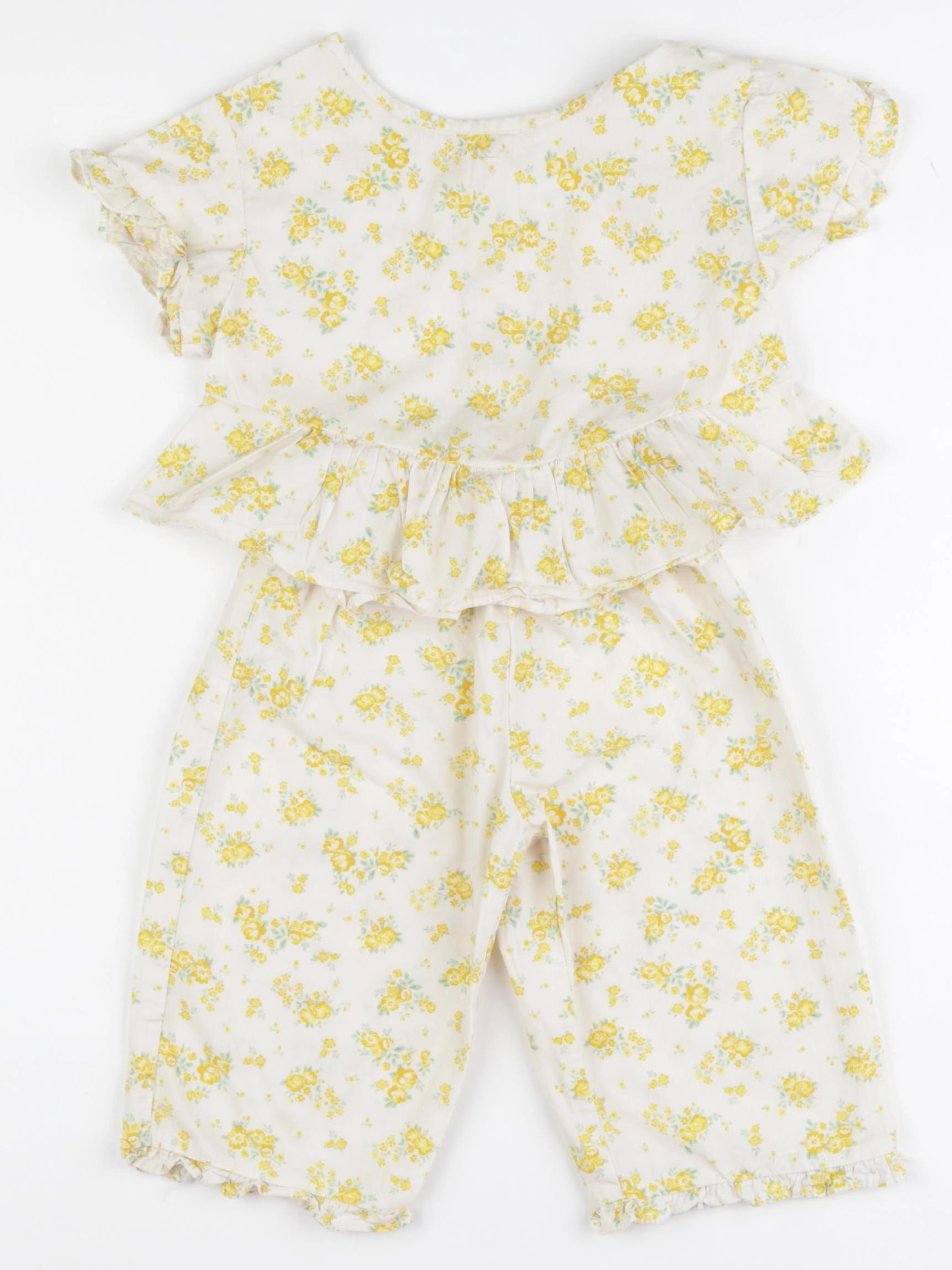 Zara - ensemble beige, jaune - 12/18 mois