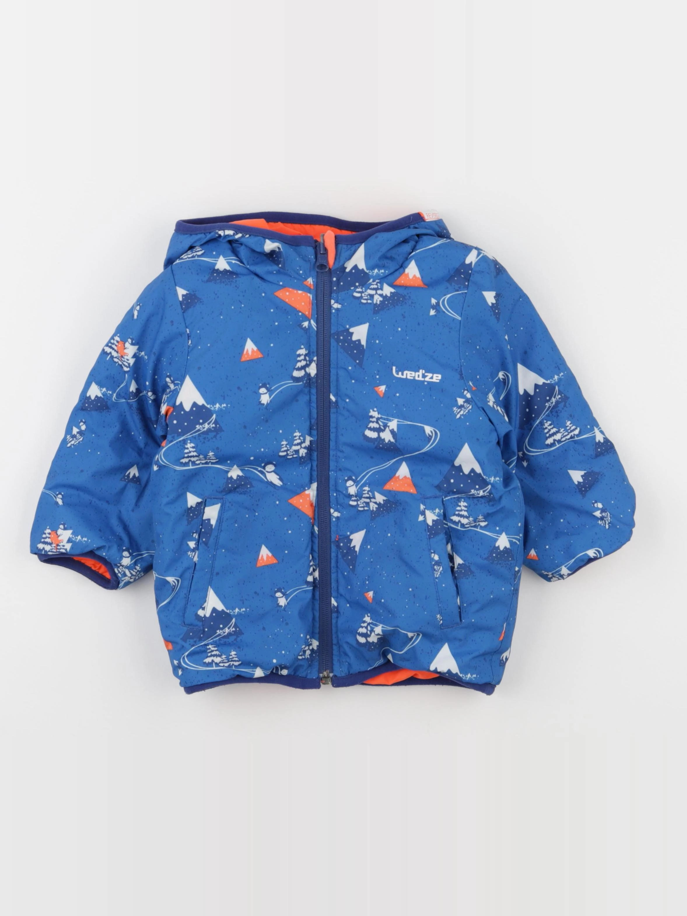 Decathlon ski - manteau de ski réversible orange, bleu - 18 mois