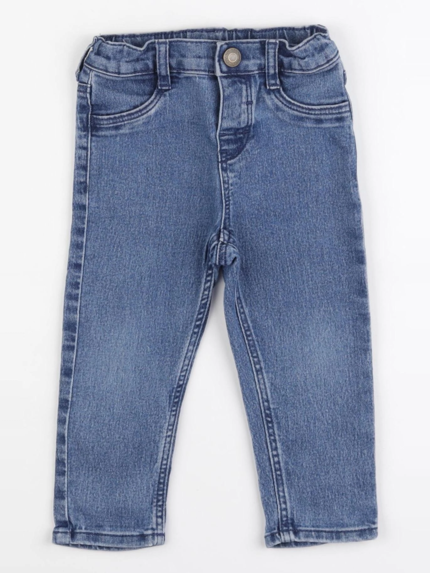 H&M - jean bleu - 9/12 mois