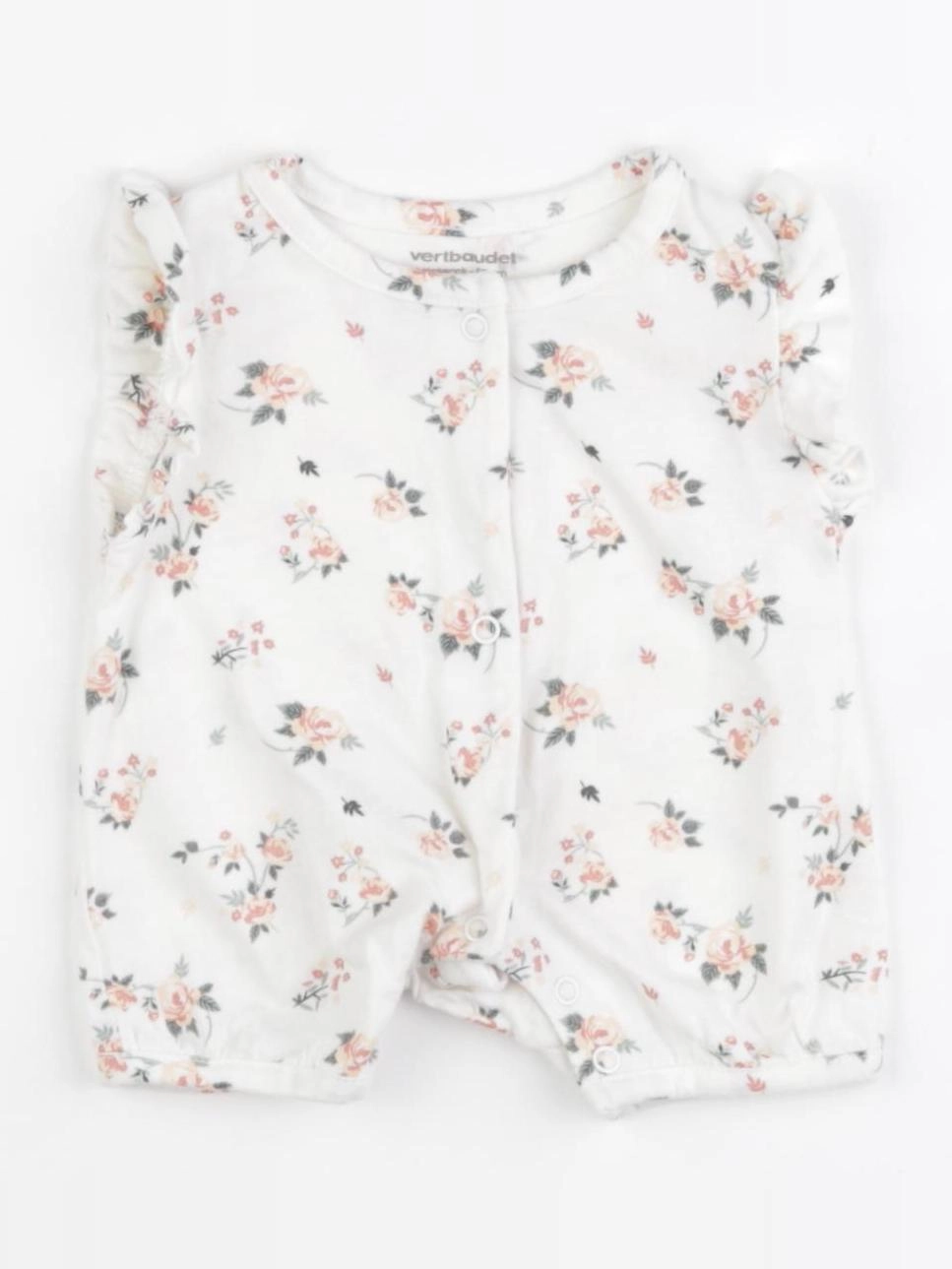 Vertbaudet - combinaison beige, rose - 0 mois