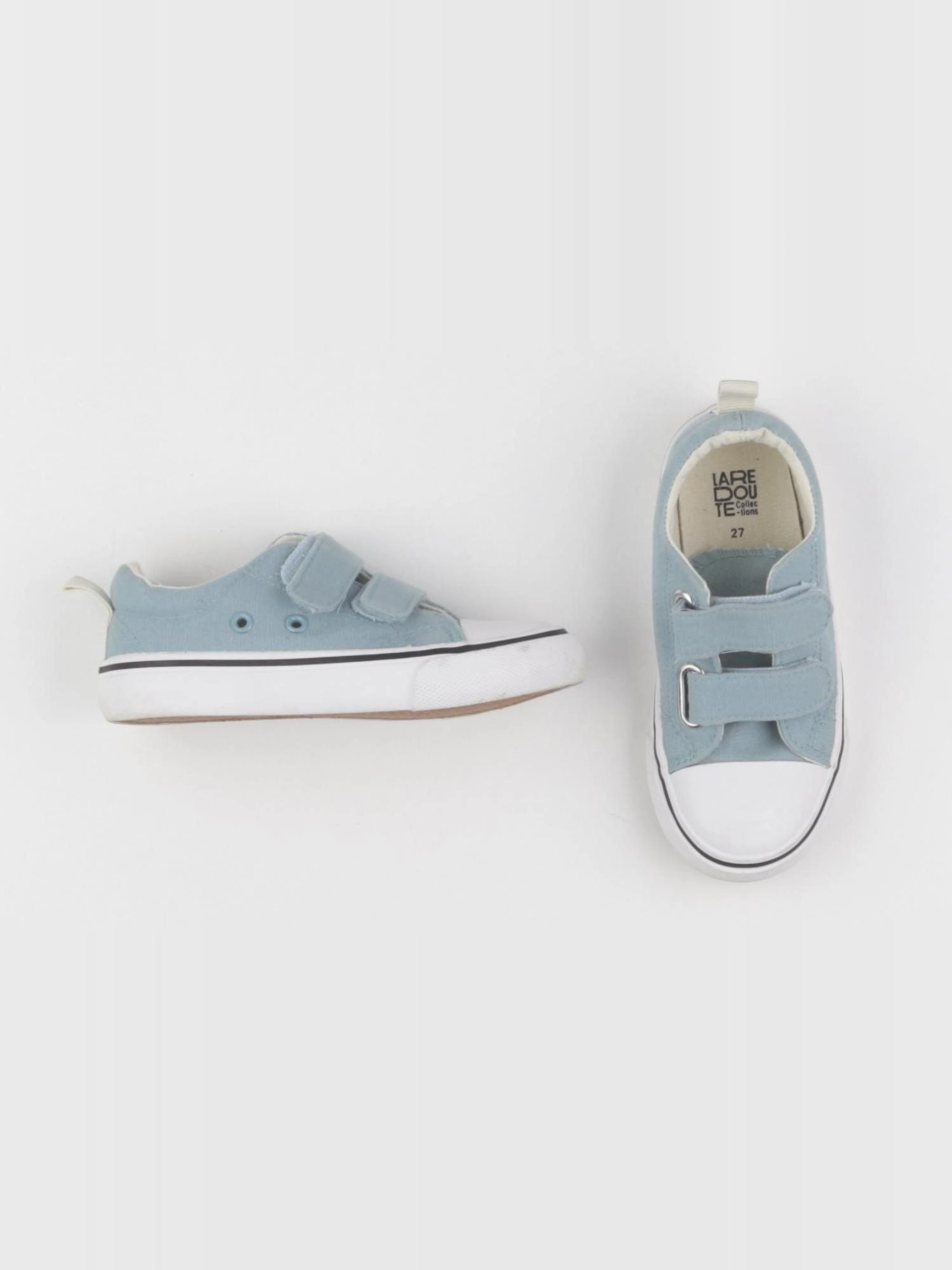 La Redoute - tennis à scratch/ lacets bleu - pointure 27