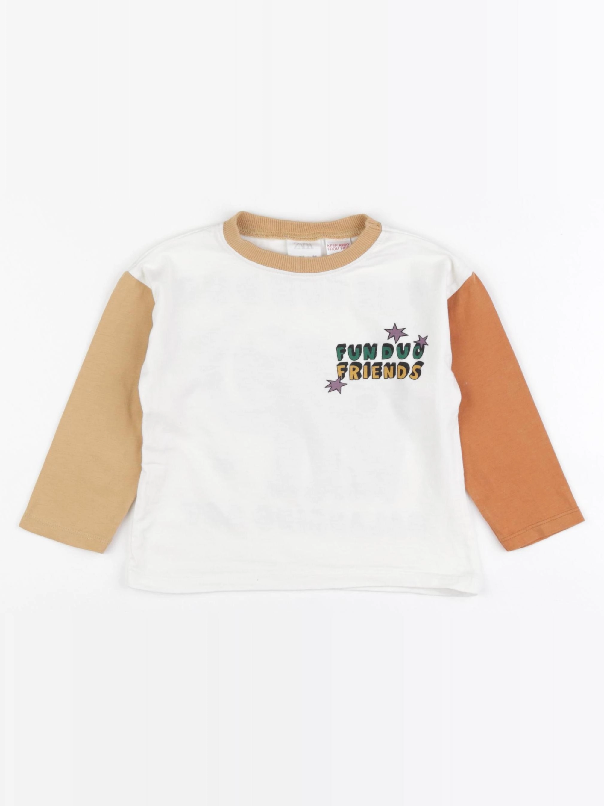 Zara - tee-shirt imprimé au dos marron - 18 mois