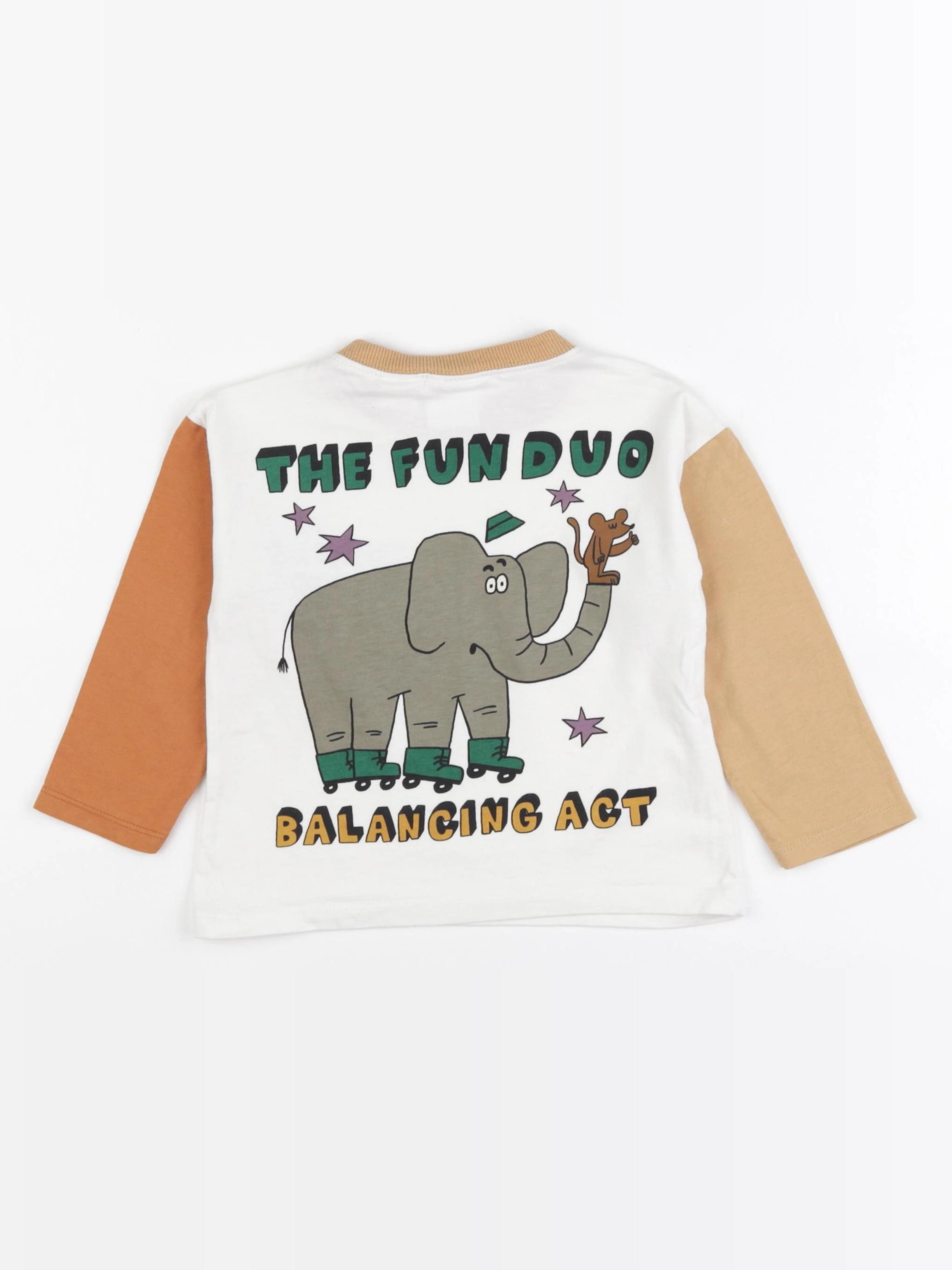 Zara - tee-shirt imprimé au dos marron - 18 mois