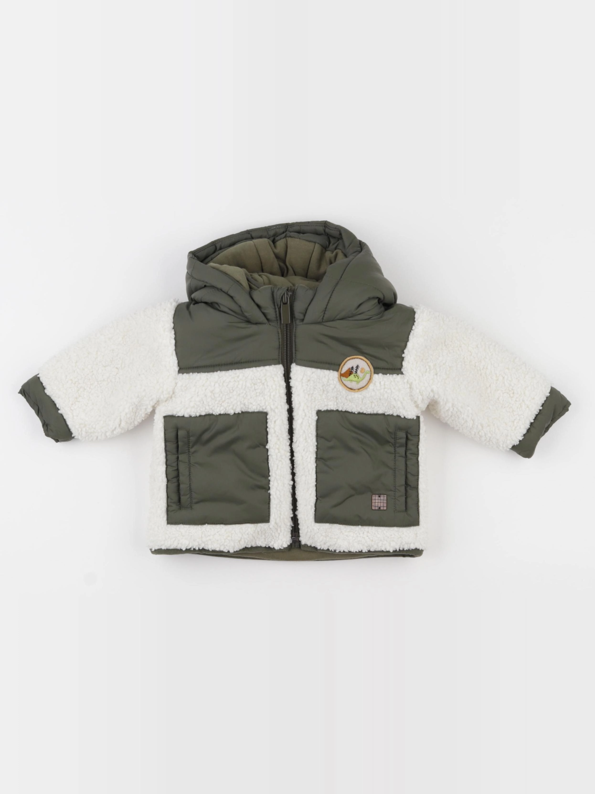 Carrément Beau - veste beige, vert - 3 mois