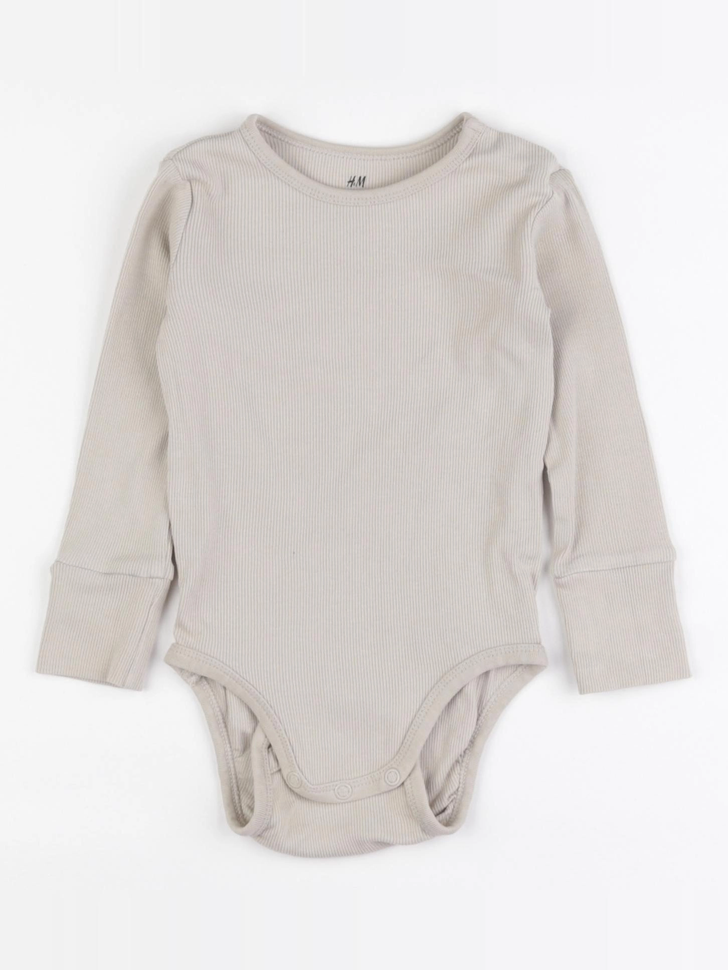 H&M - body beige - 6/9 mois