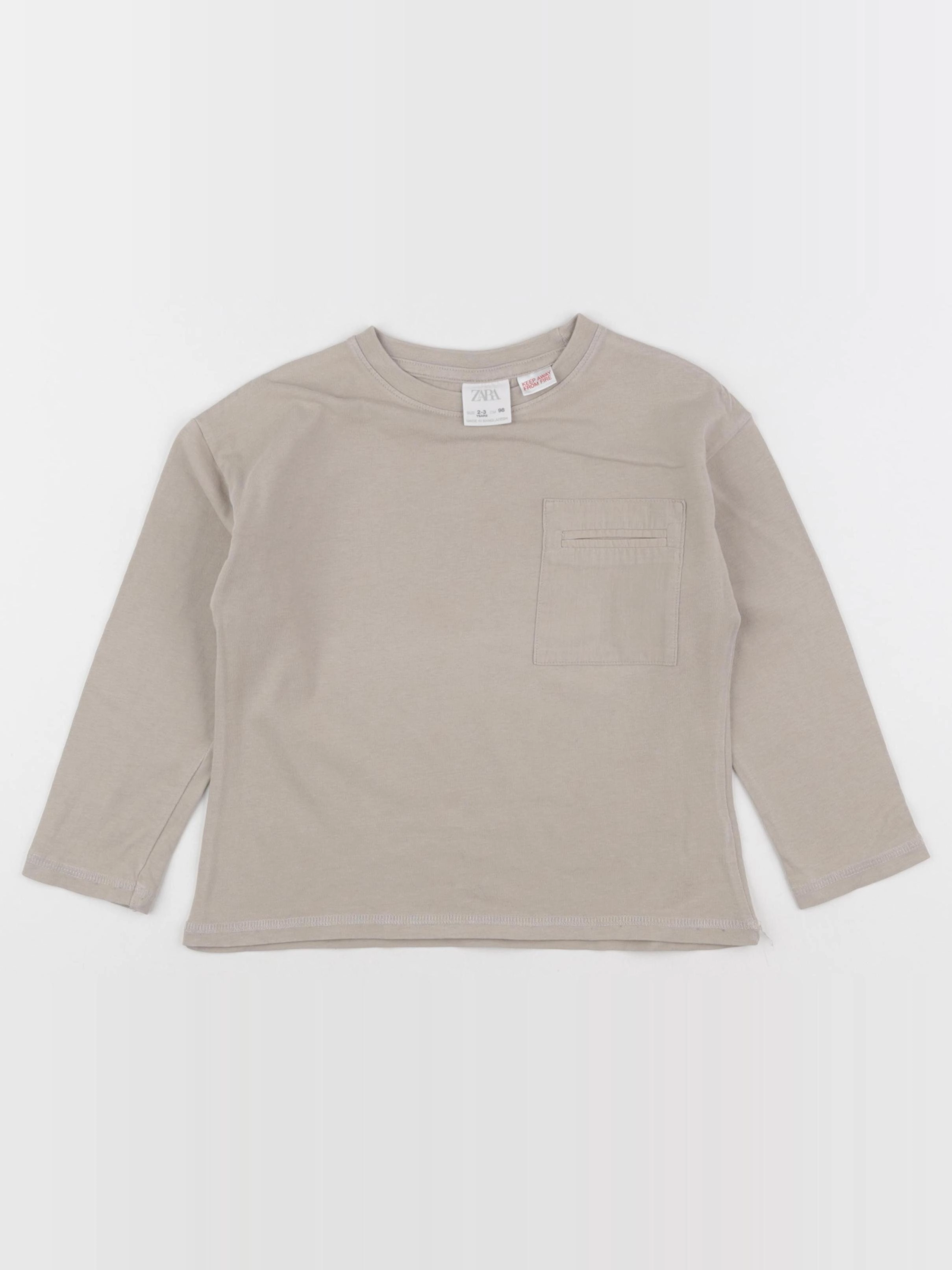Zara - tee-shirt beige - 2/3 ans