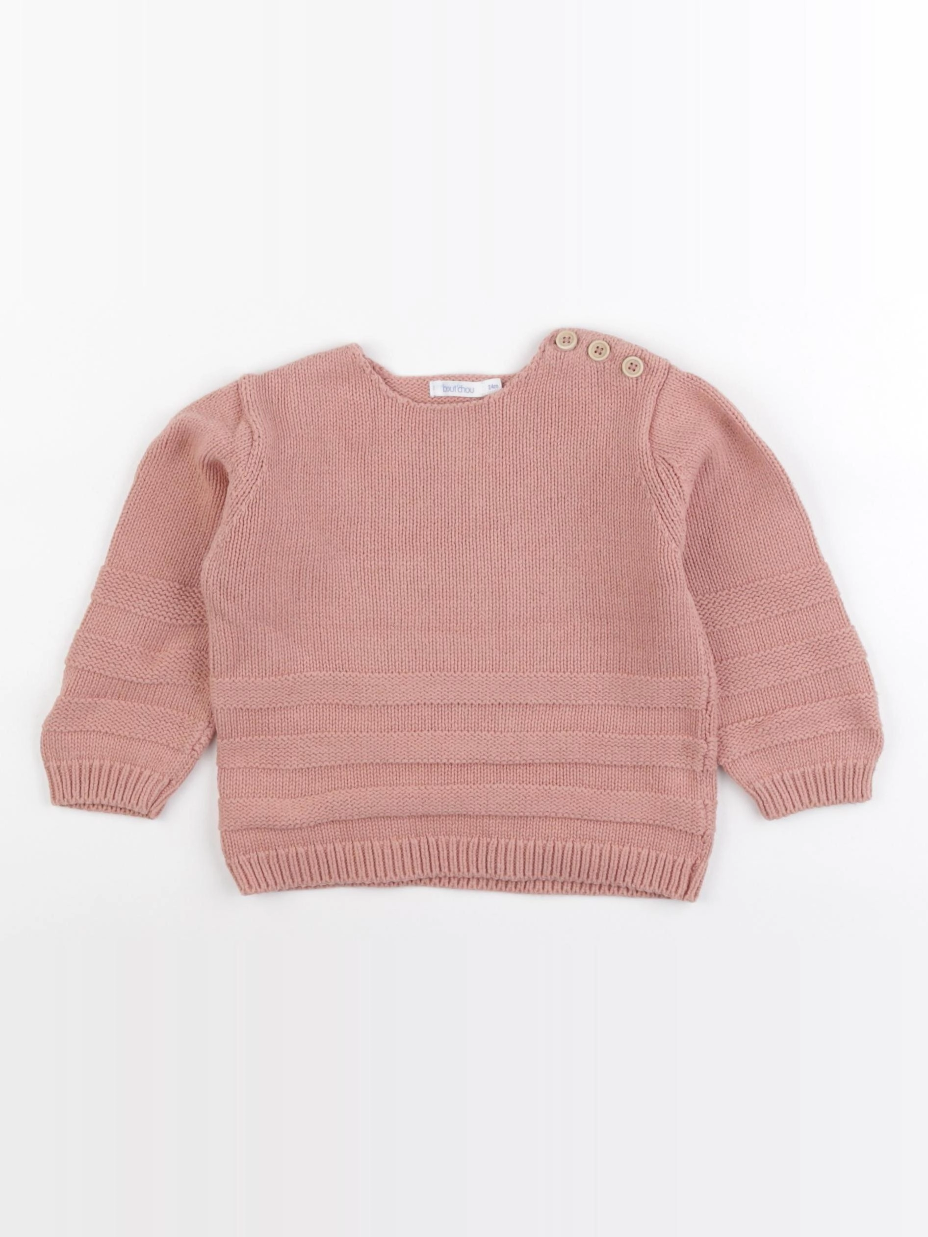Boutchou - pull rose - 24 mois