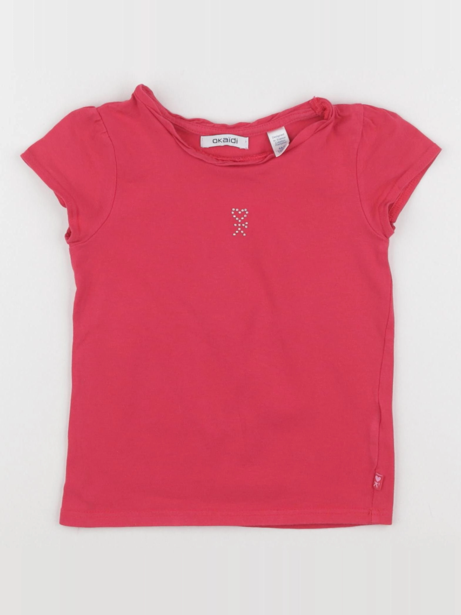 Okaidi - tee-shirt rose - 4 ans