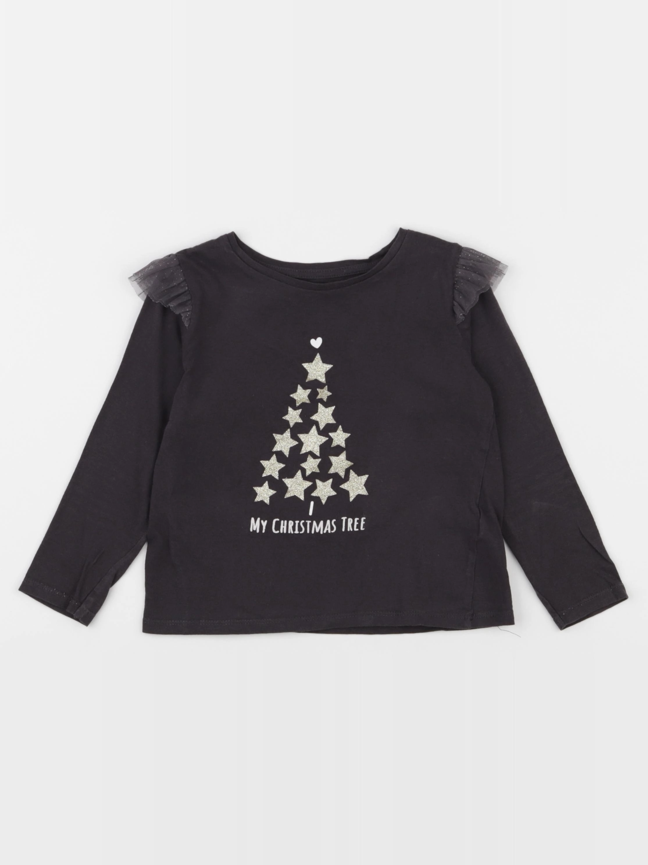 Vertbaudet - tee-shirt or, taupe - 3 ans