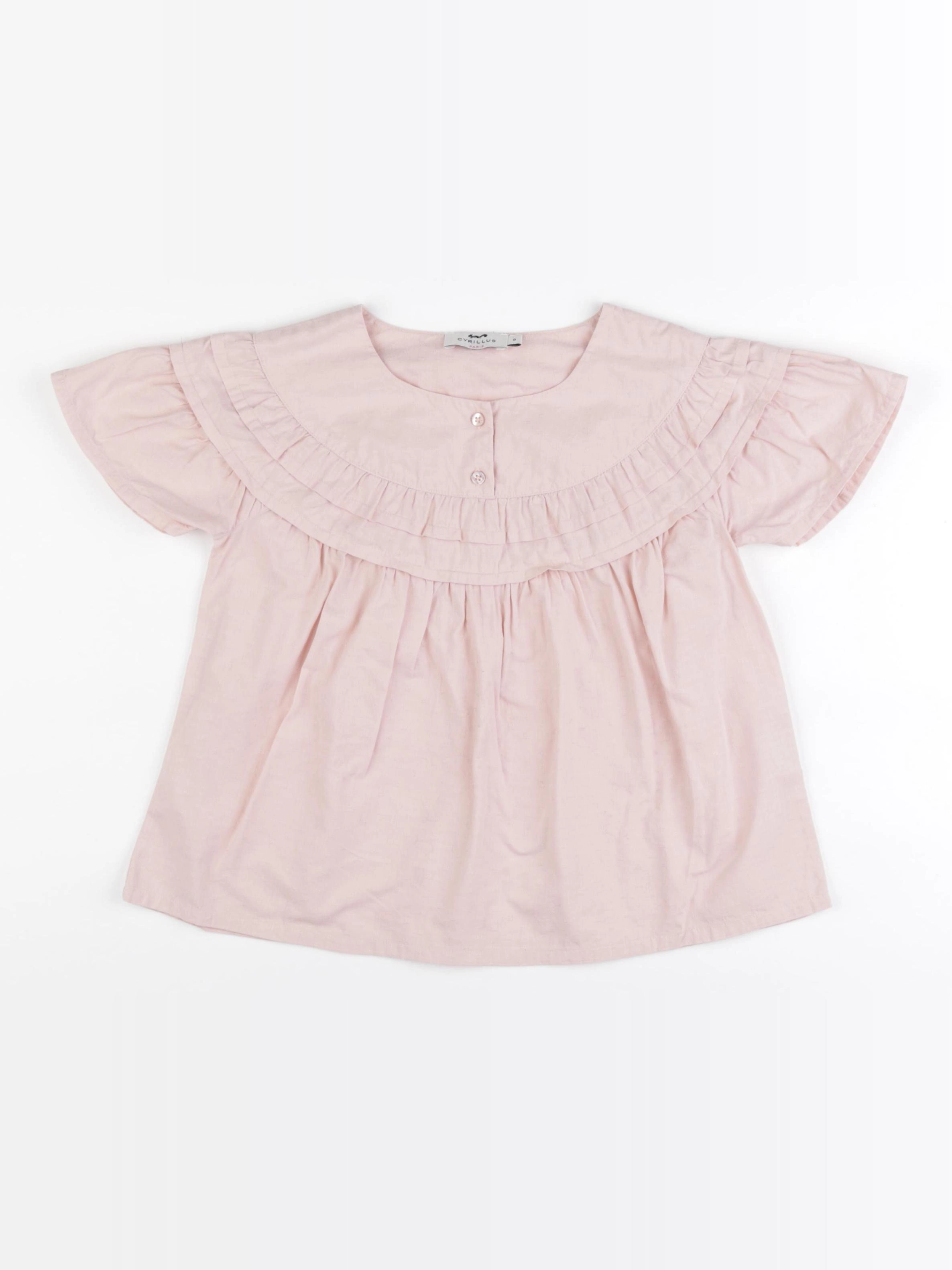 Cyrillus - blouse rose - 8 ans