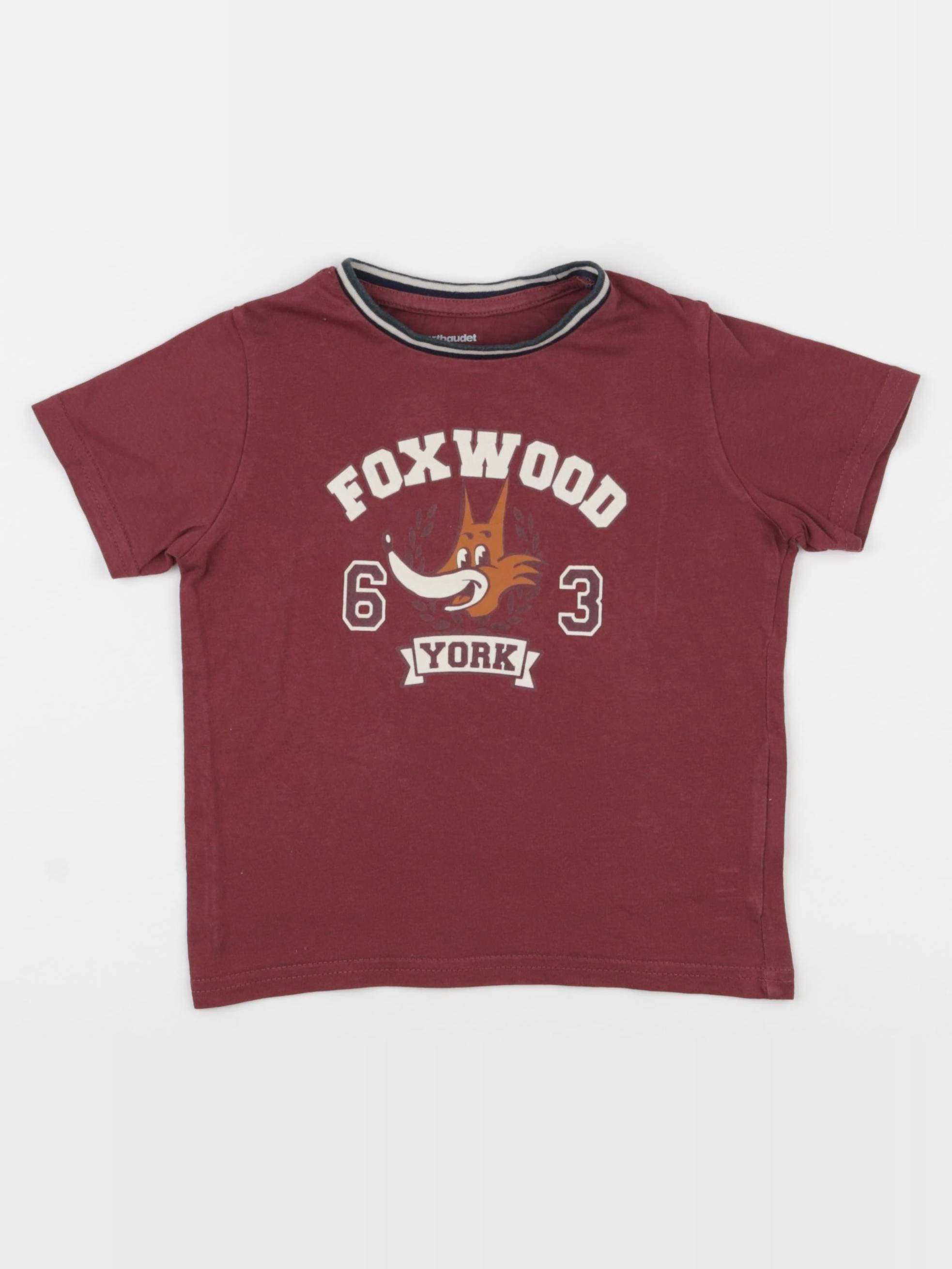 Vertbaudet - tee-shirt rouge - 4 ans