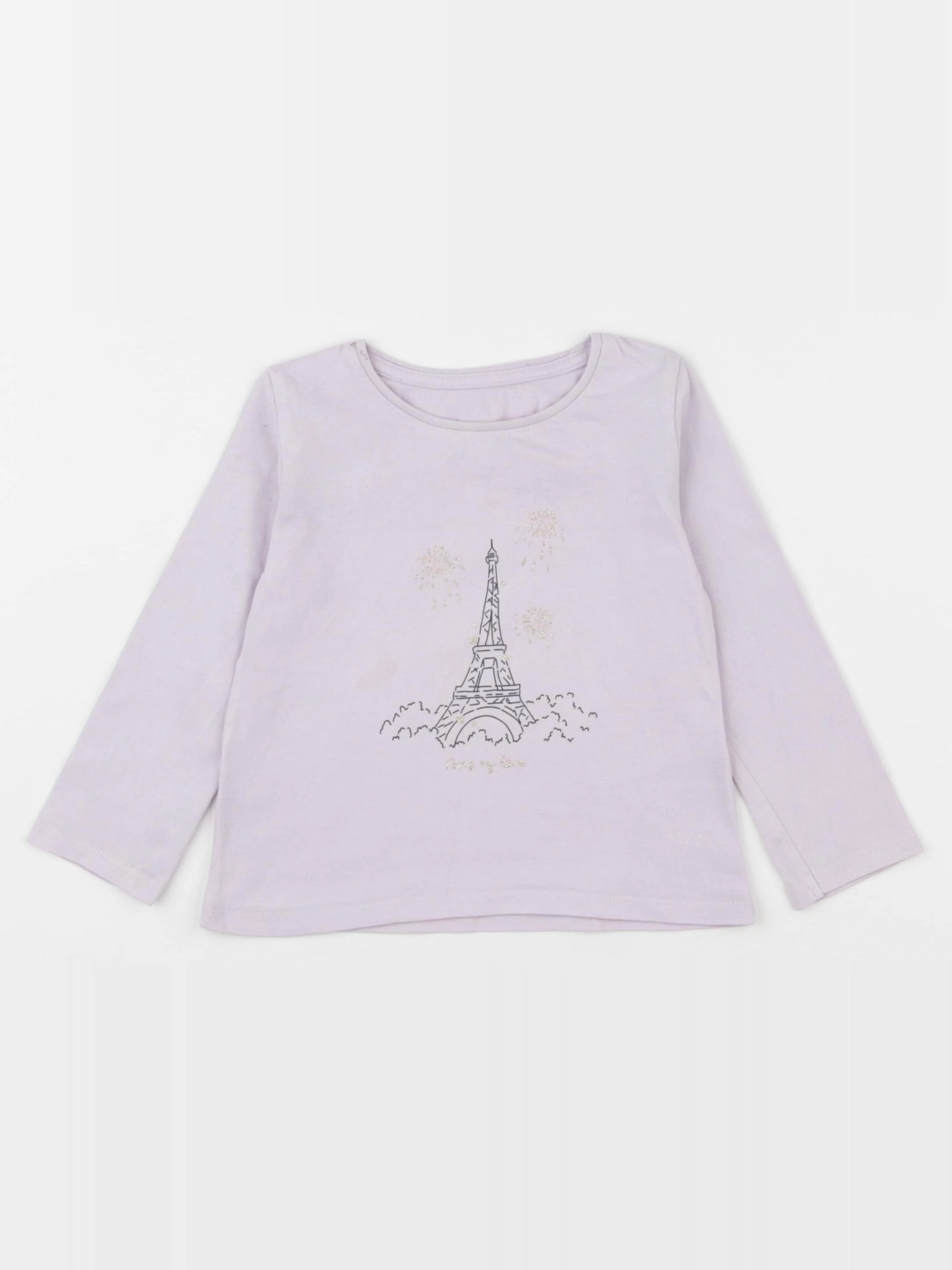 Vertbaudet - tee-shirt violet - 2 ans