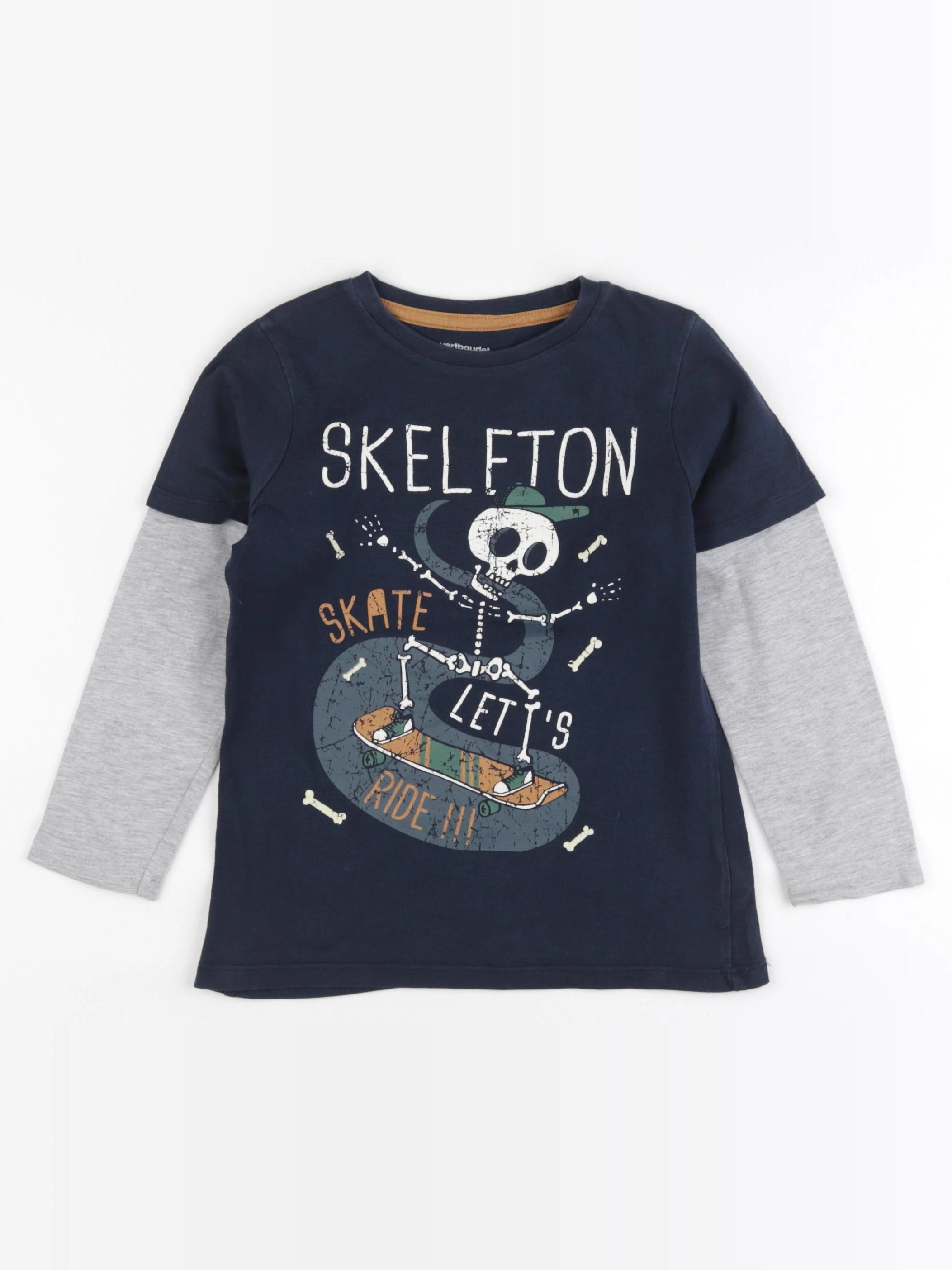 Vertbaudet - tee-shirt bleu - 5 ans