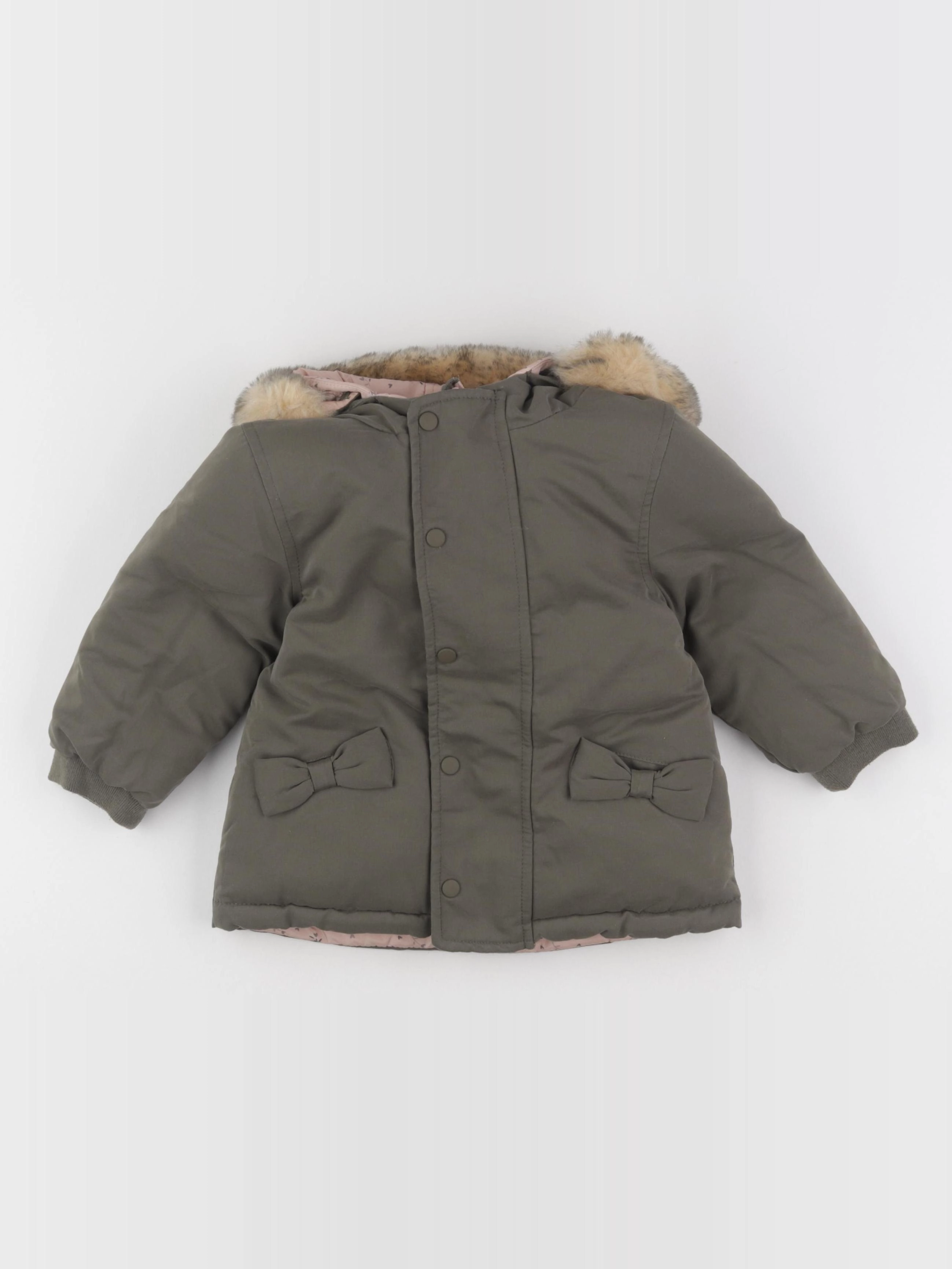Vertbaudet - manteau réversible vert - 2 ans