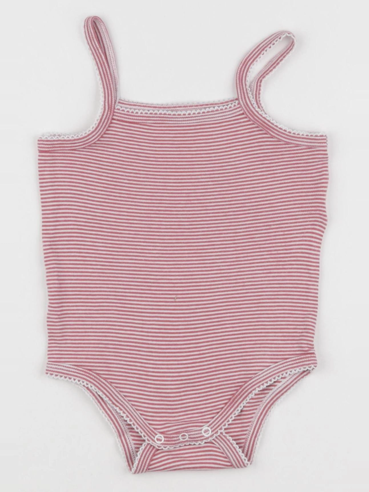 Vertbaudet - body blanc, rose - 36 mois