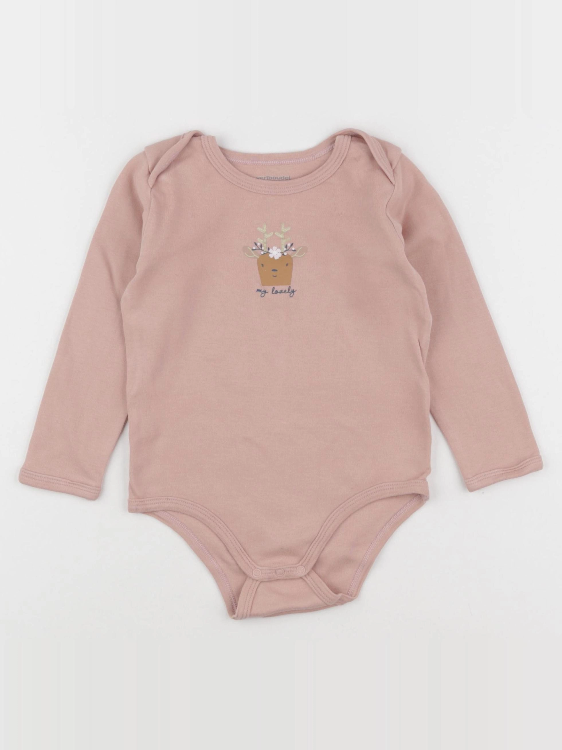 Vertbaudet - body rose, or - 36 mois