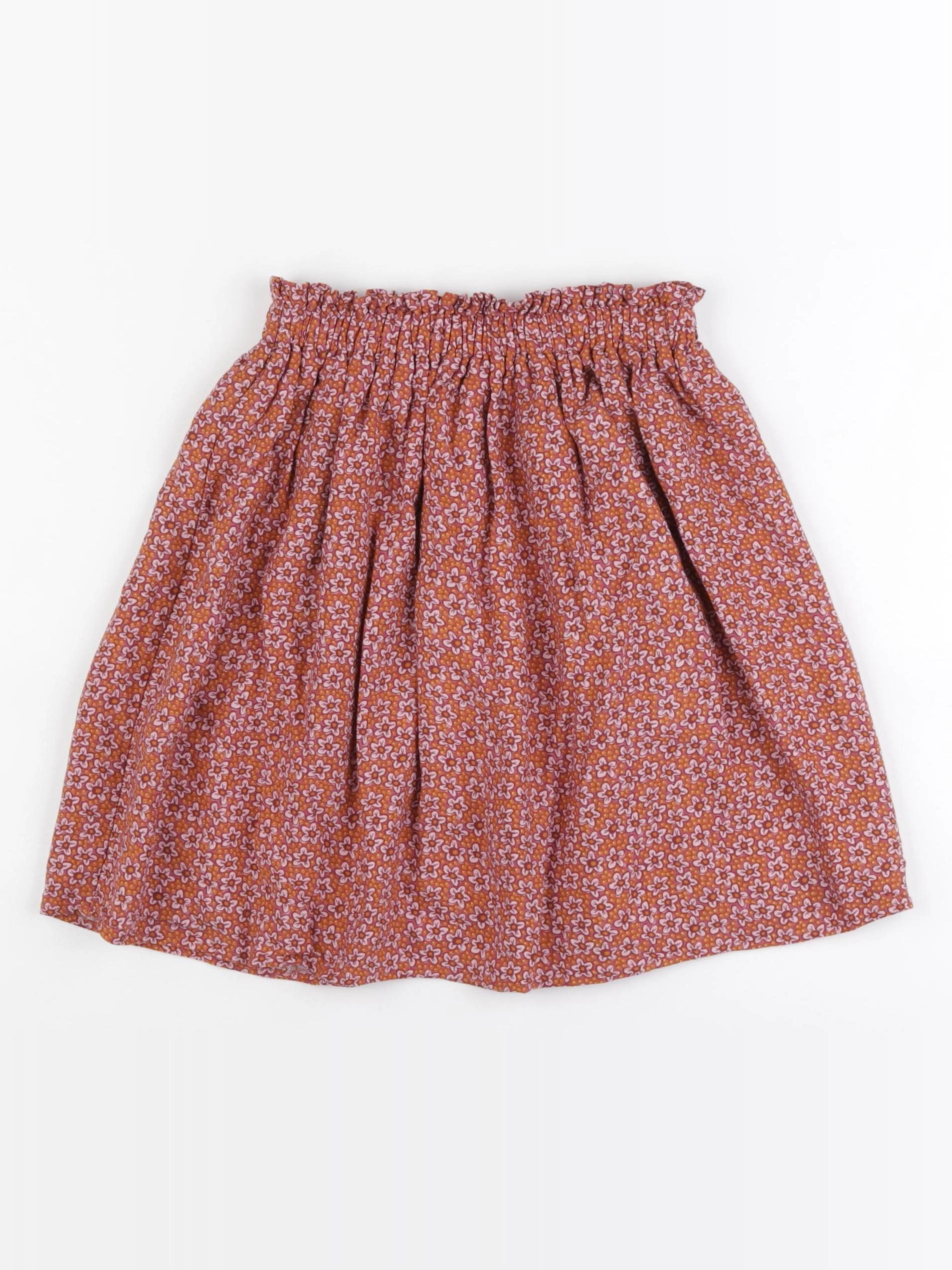Little Cigogne - jupe rose, marron - 10 ans