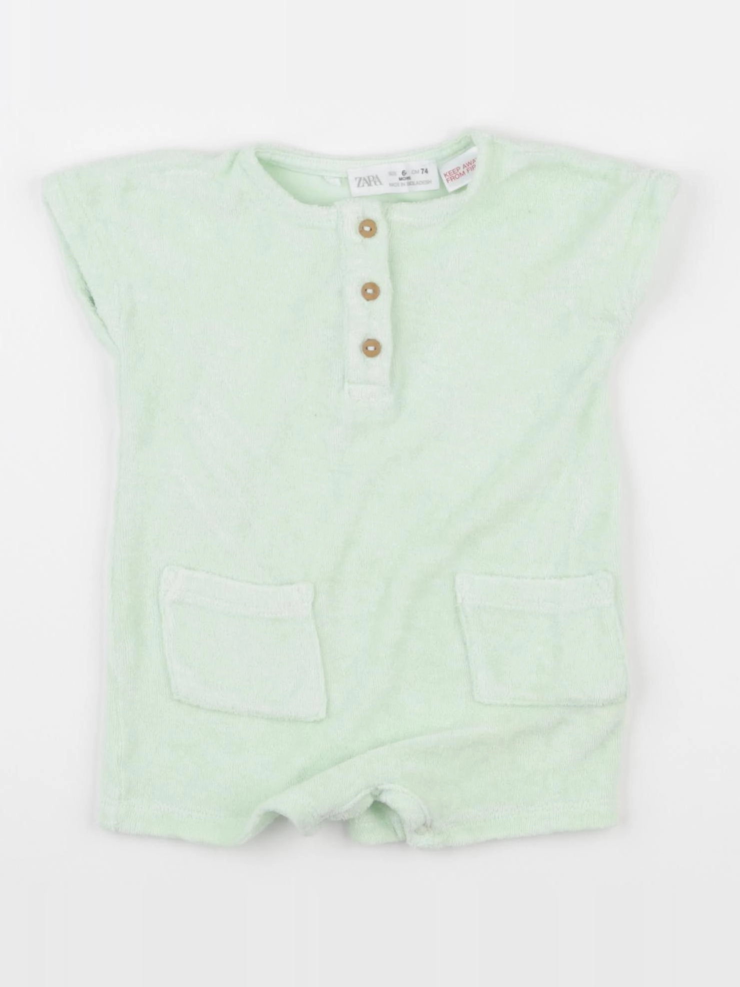 Zara - combinaison vert - 6/9 mois