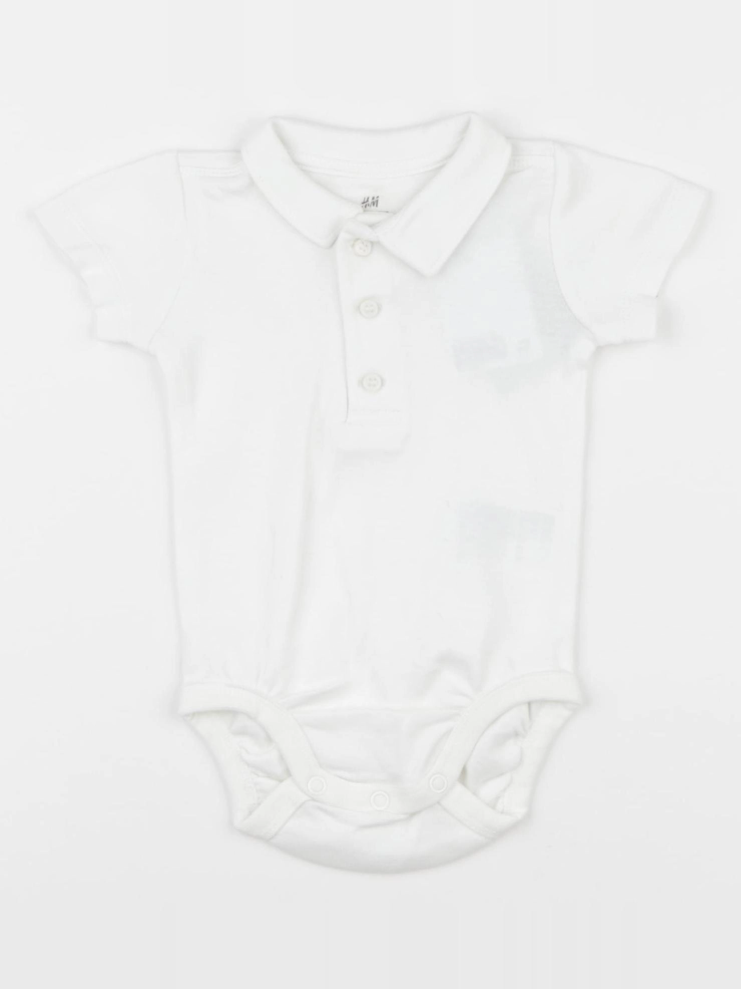 H&M - body à col blanc - 2/3 mois