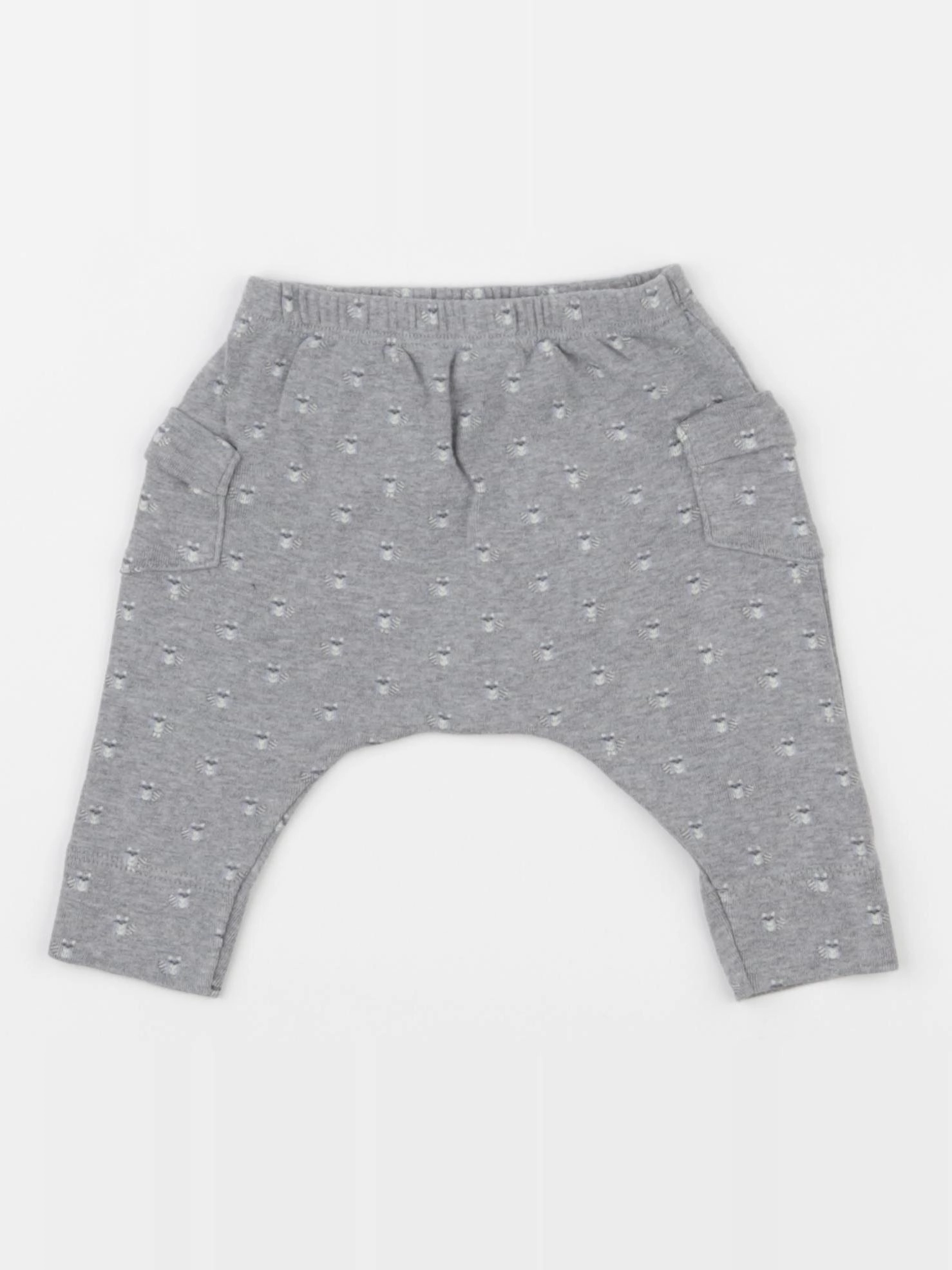Petit Bateau - sarouel gris - 0 mois