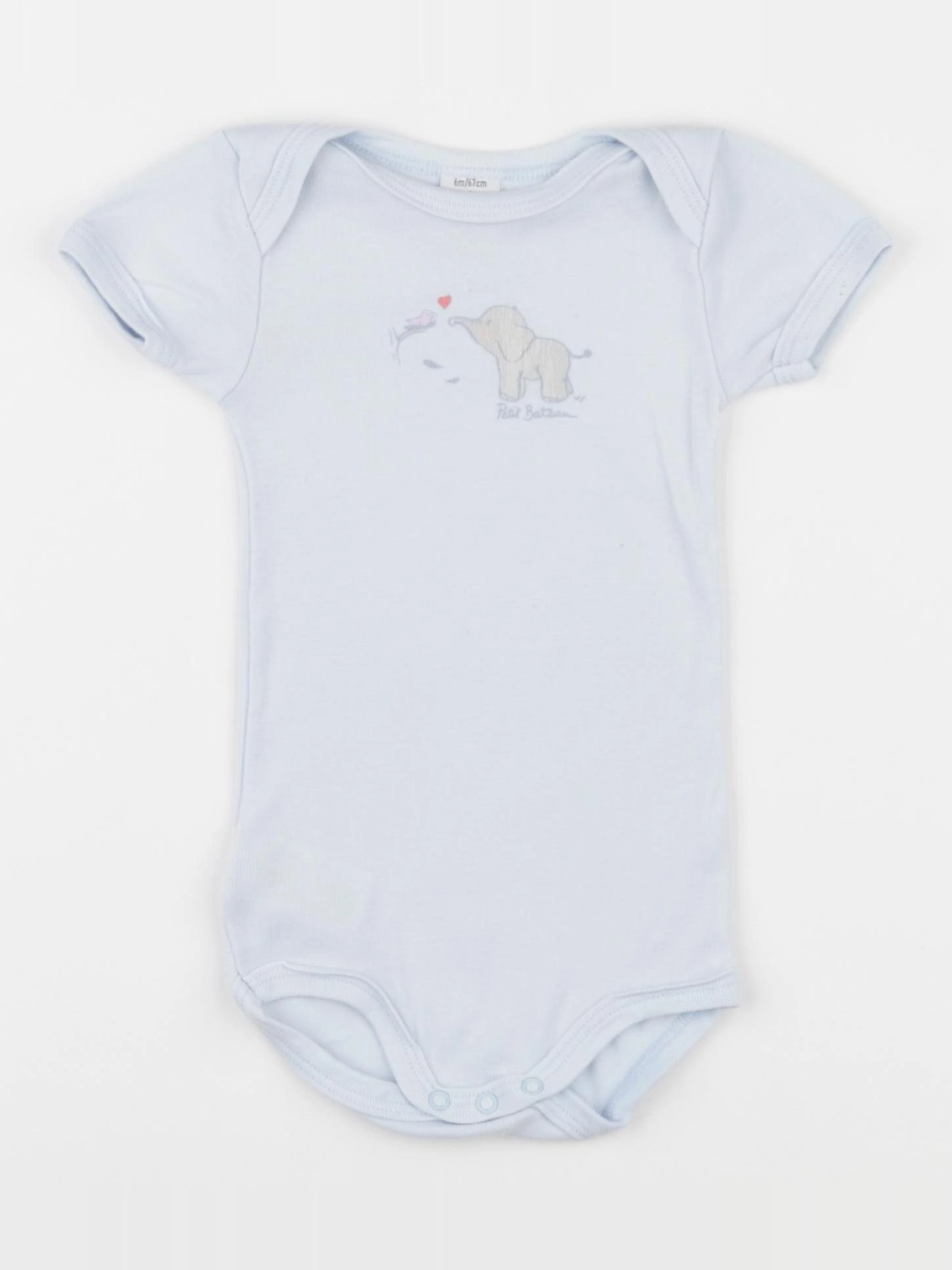 Petit Bateau - body bleu - 6 mois
