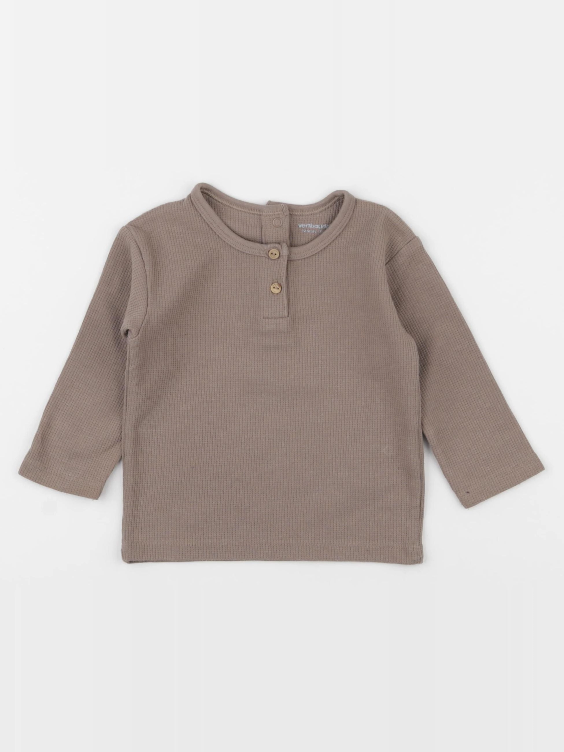 Vertbaudet - tee-shirt marron - 12 mois