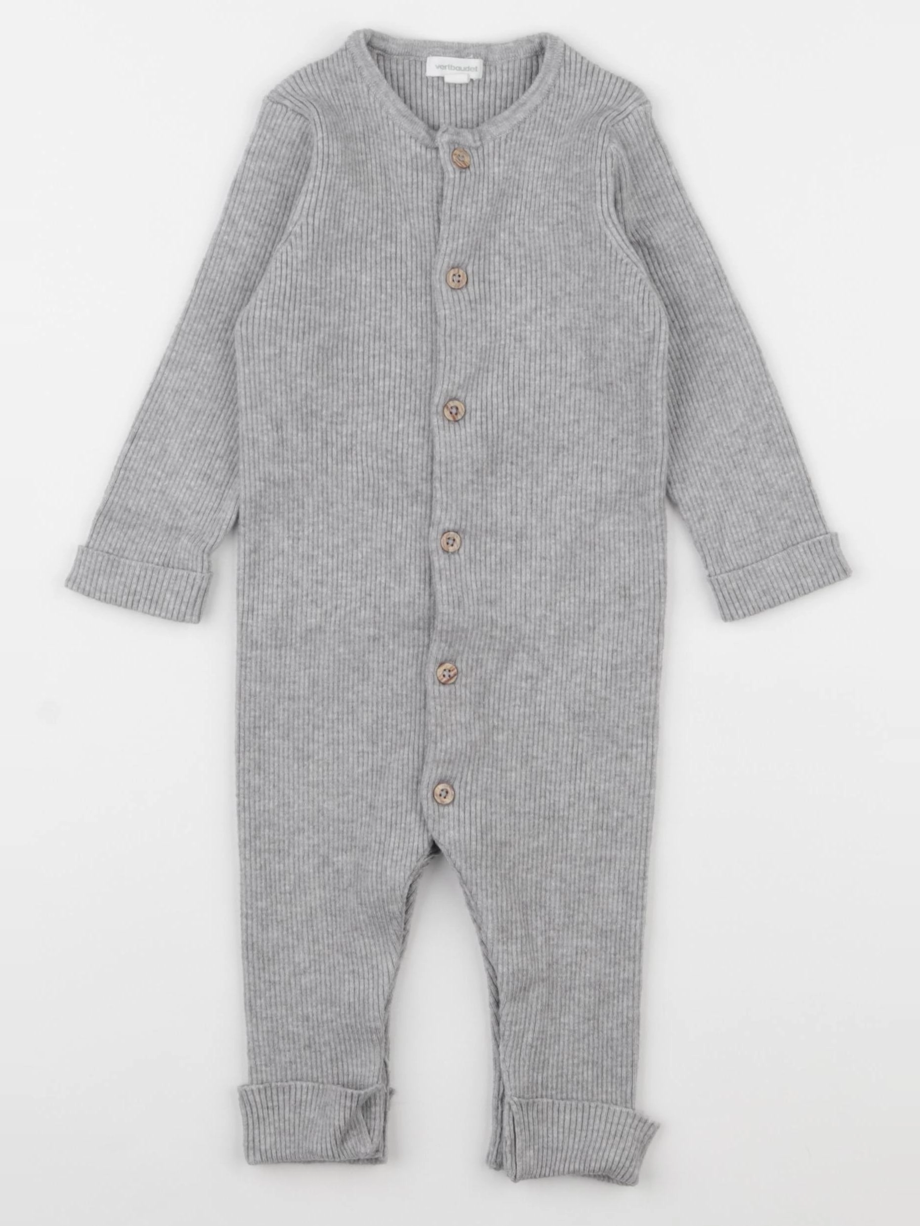 Vertbaudet - combinaison gris - 12 mois