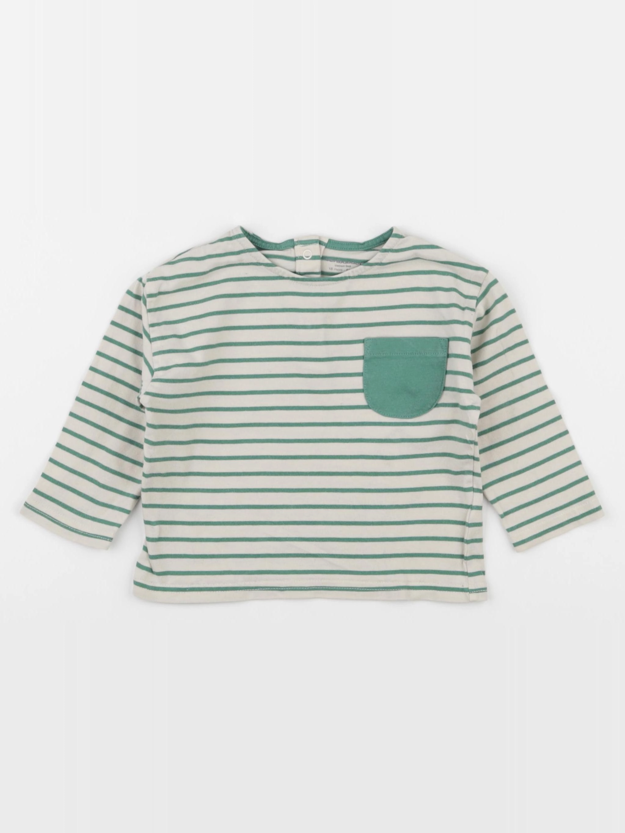 Vertbaudet - tee-shirt vert - 18 mois