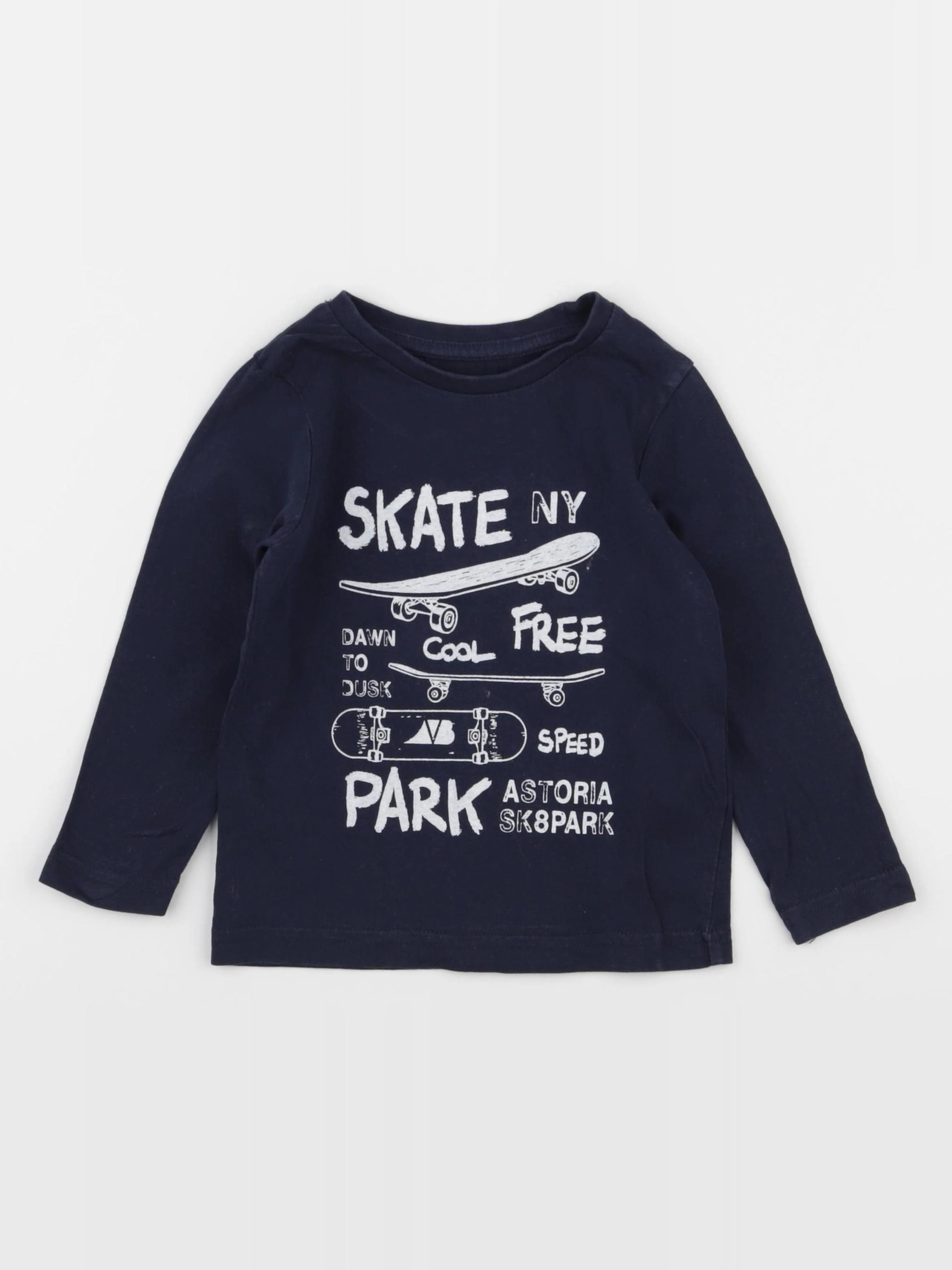 Vertbaudet - tee-shirt bleu - 2 ans