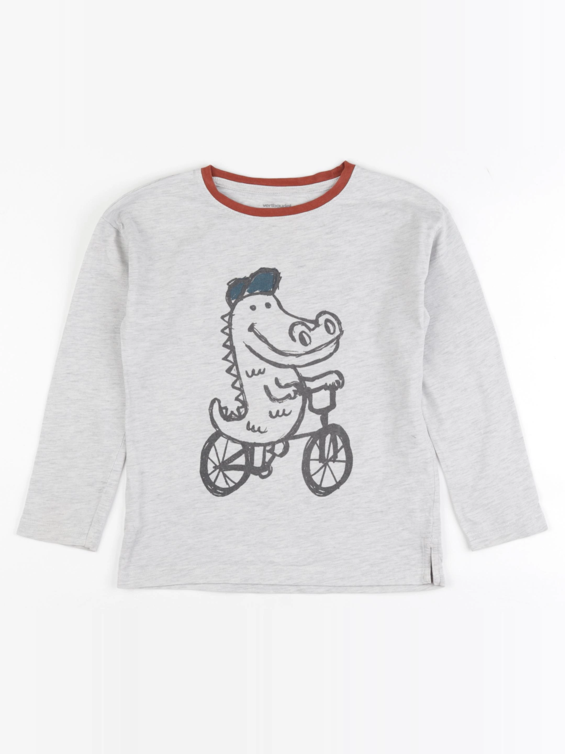 Vertbaudet - tee-shirt gris - 6 ans