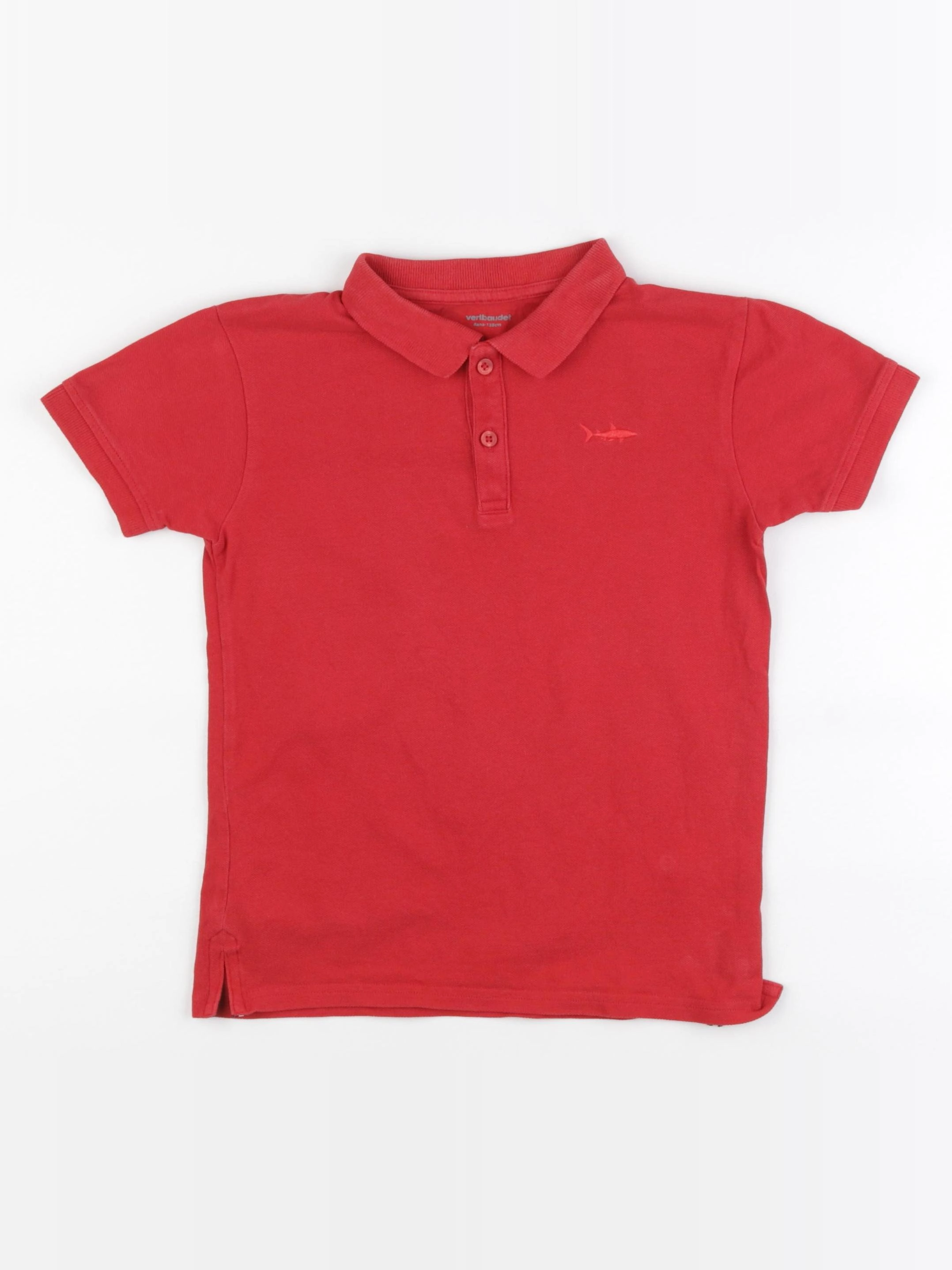 Vertbaudet - polo rouge - 8 ans