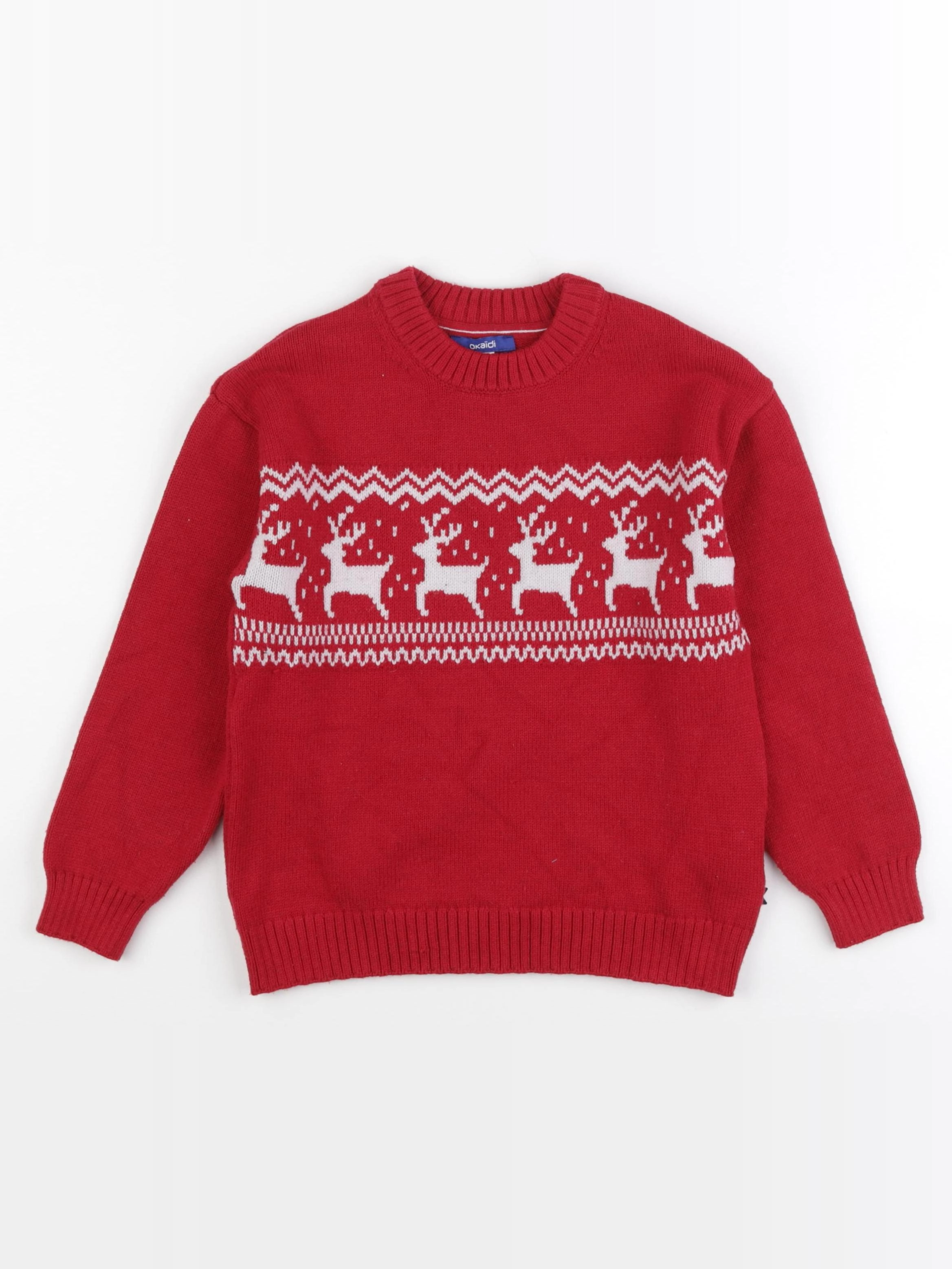 Okaidi - pull rouge - 8 ans