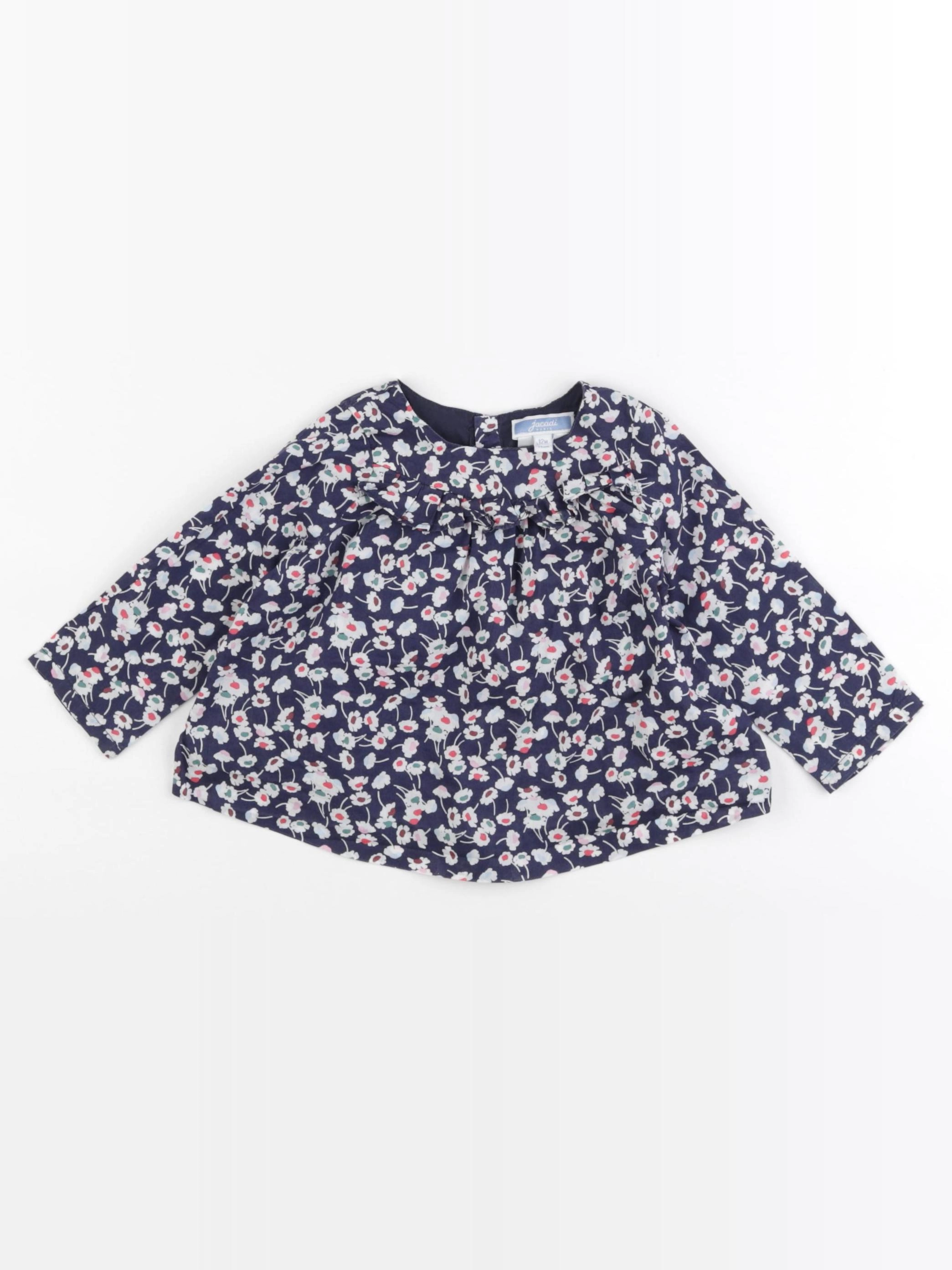 Jacadi - blouse liberty bleu - 12 mois
