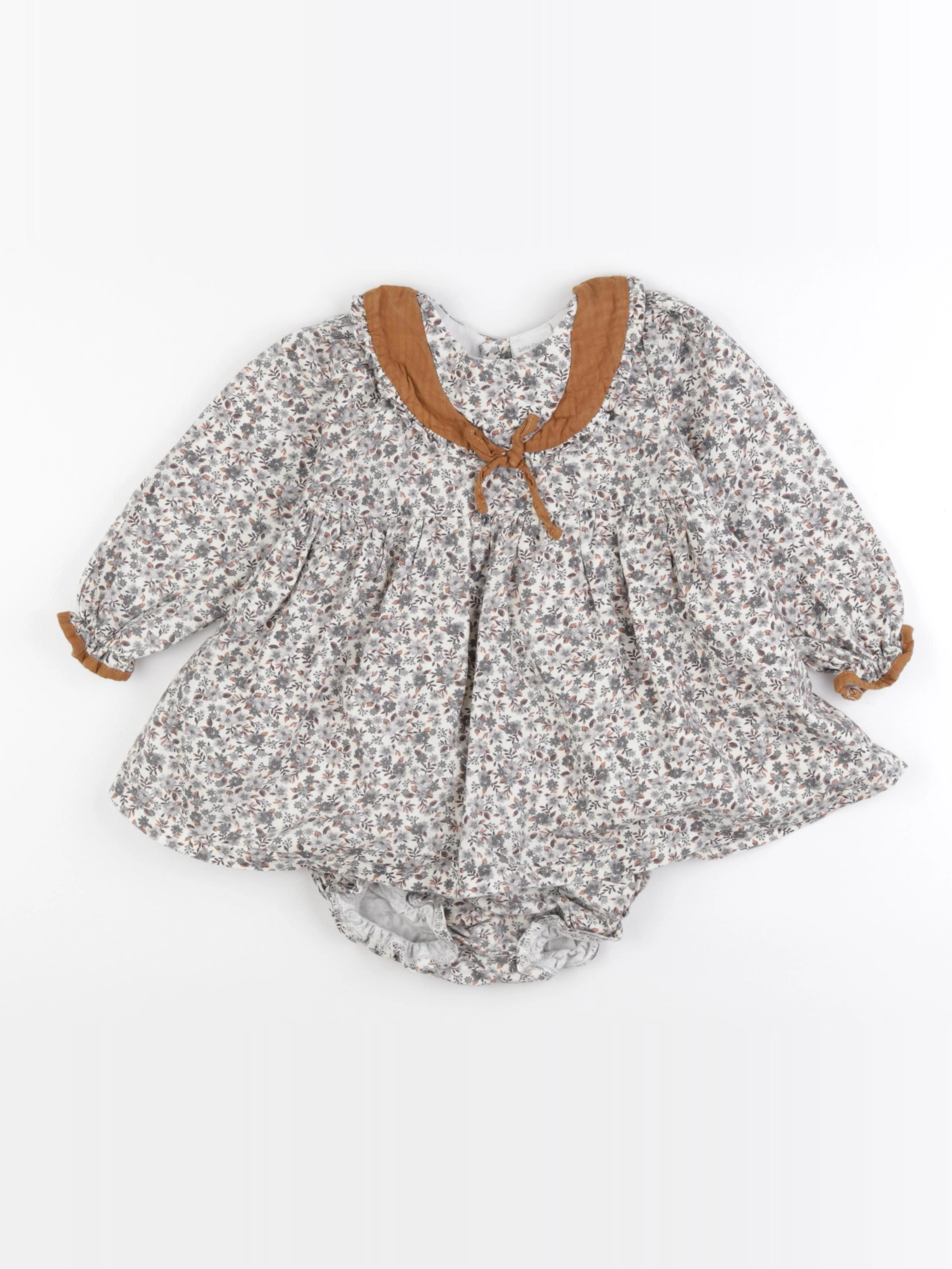 Dona Carmen - robe gris, marron - 24 mois