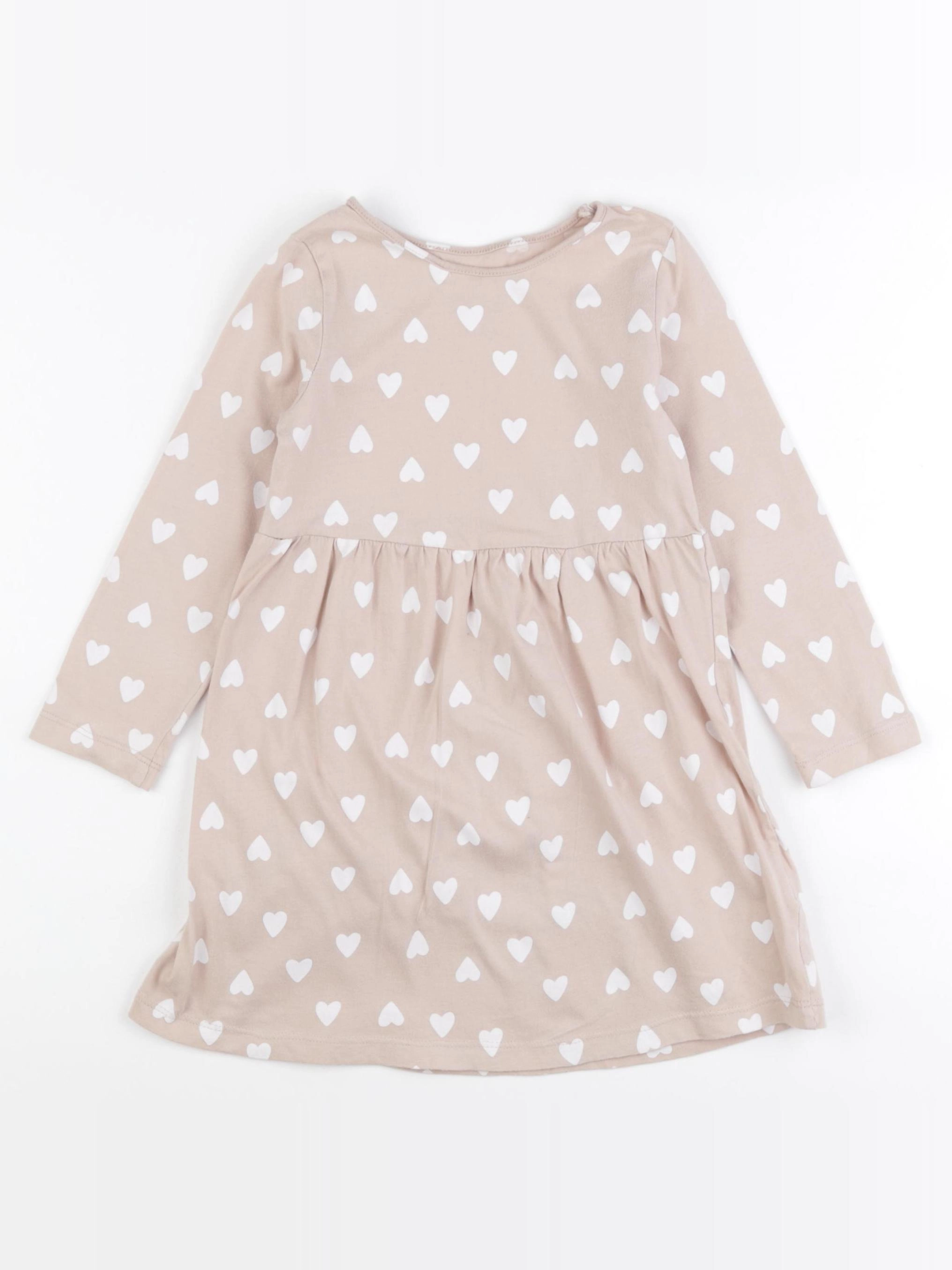 H&M - robe beige - 2/4 ans