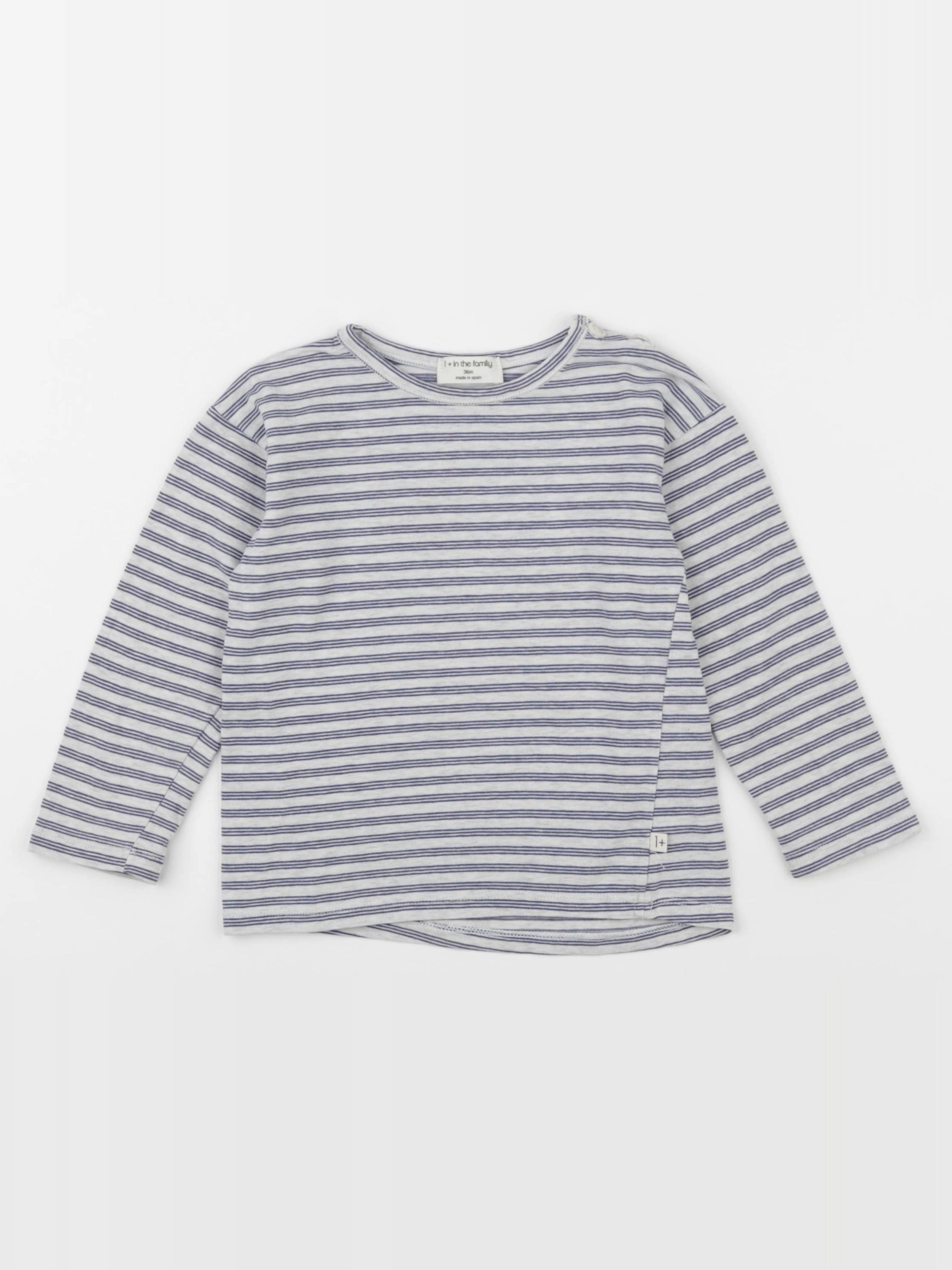 1+ In the family - tee-shirt bleu - 36 mois