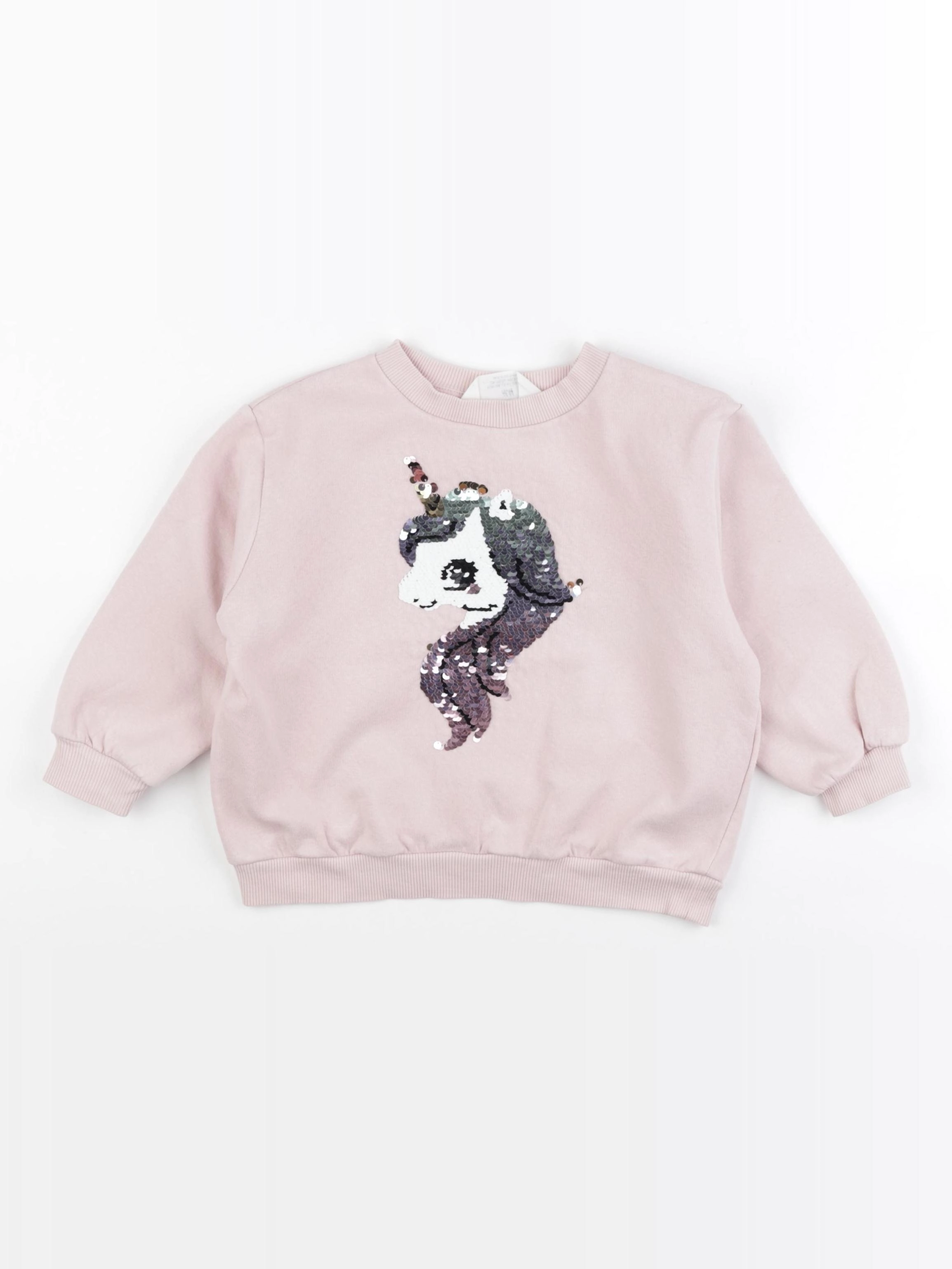 H&M - sweat rose - 3/4 ans