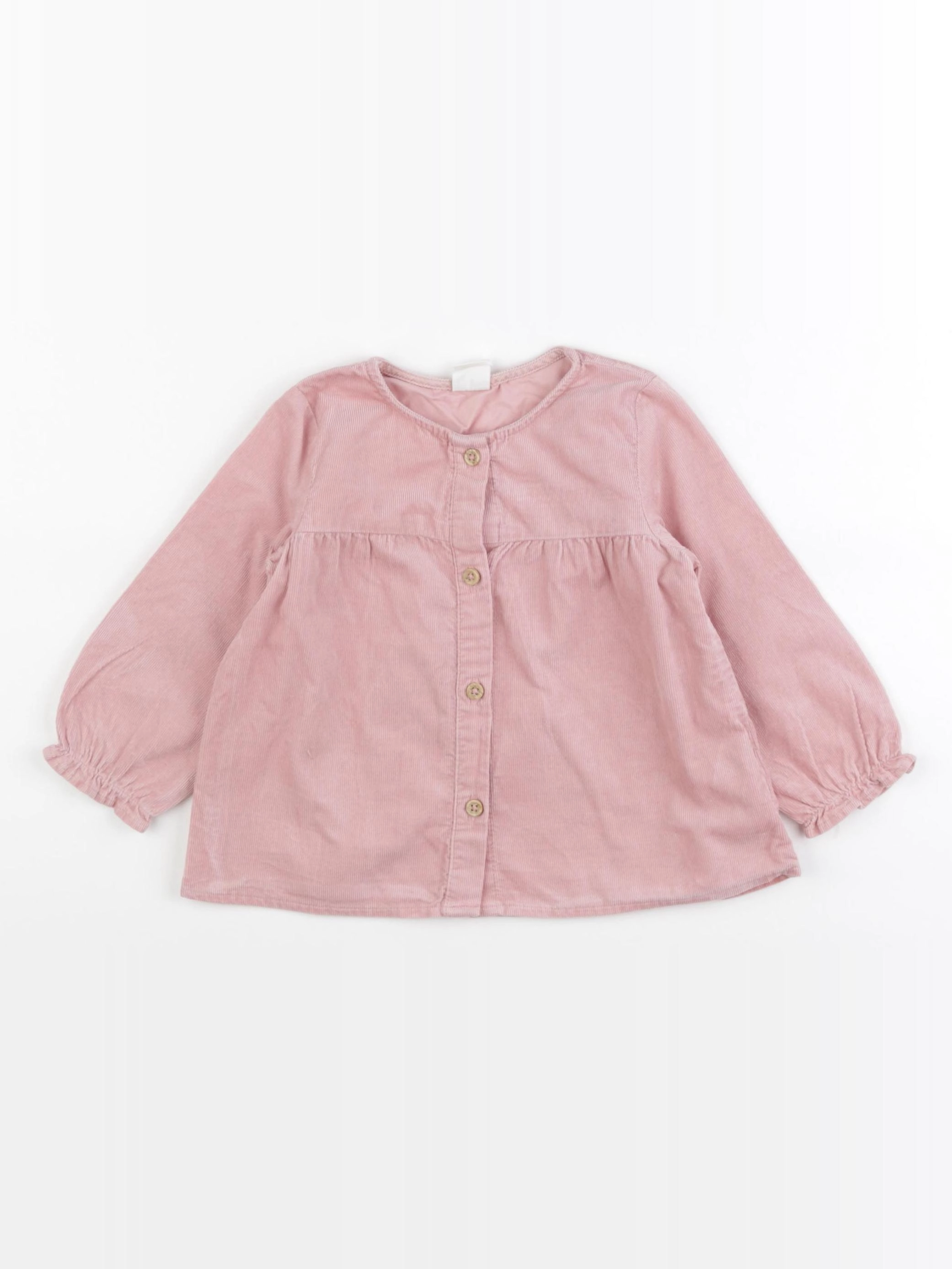 H&M - blouse rose - 9/12 mois