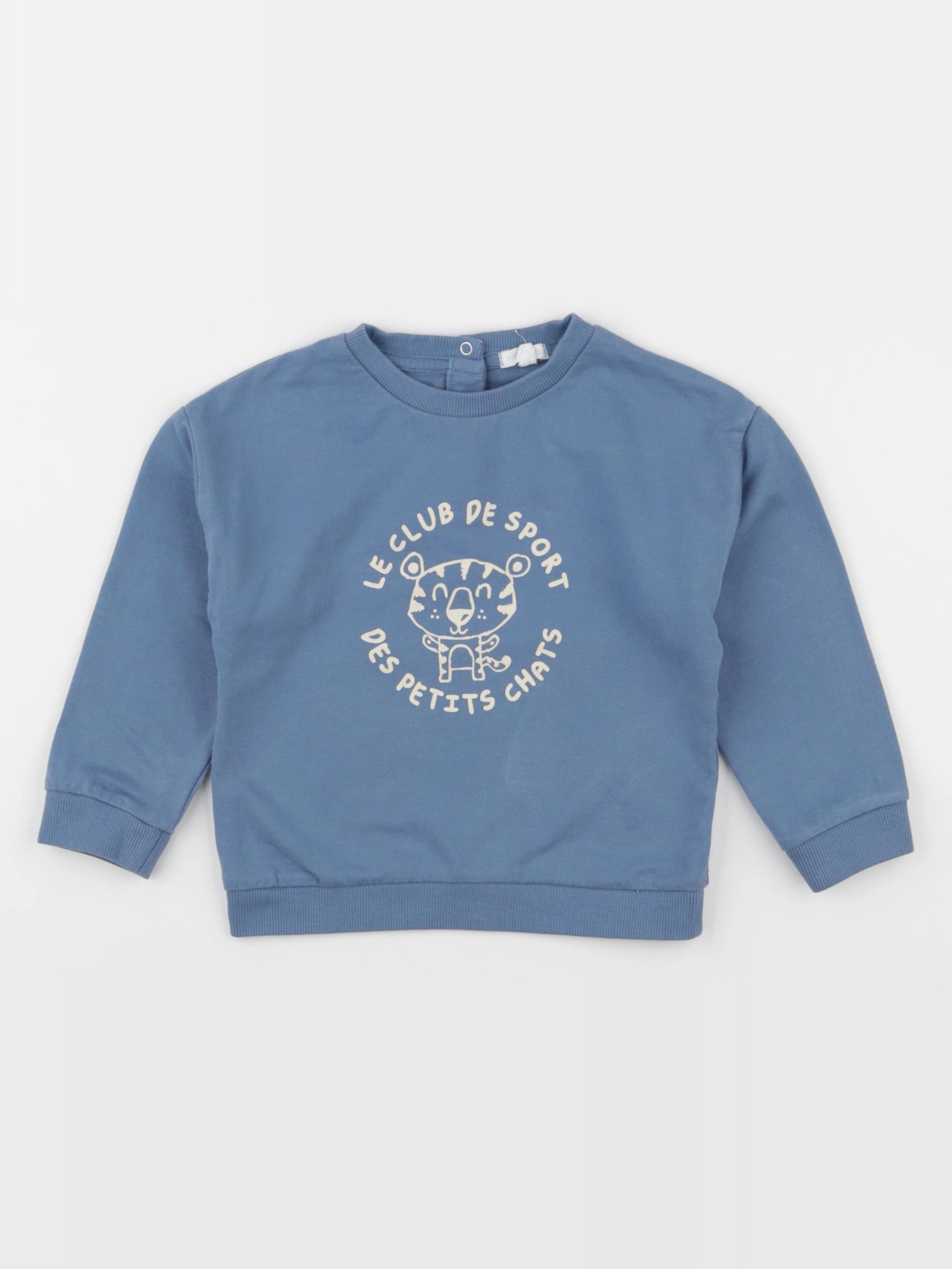 Vertbaudet - sweat bleu - 3 ans