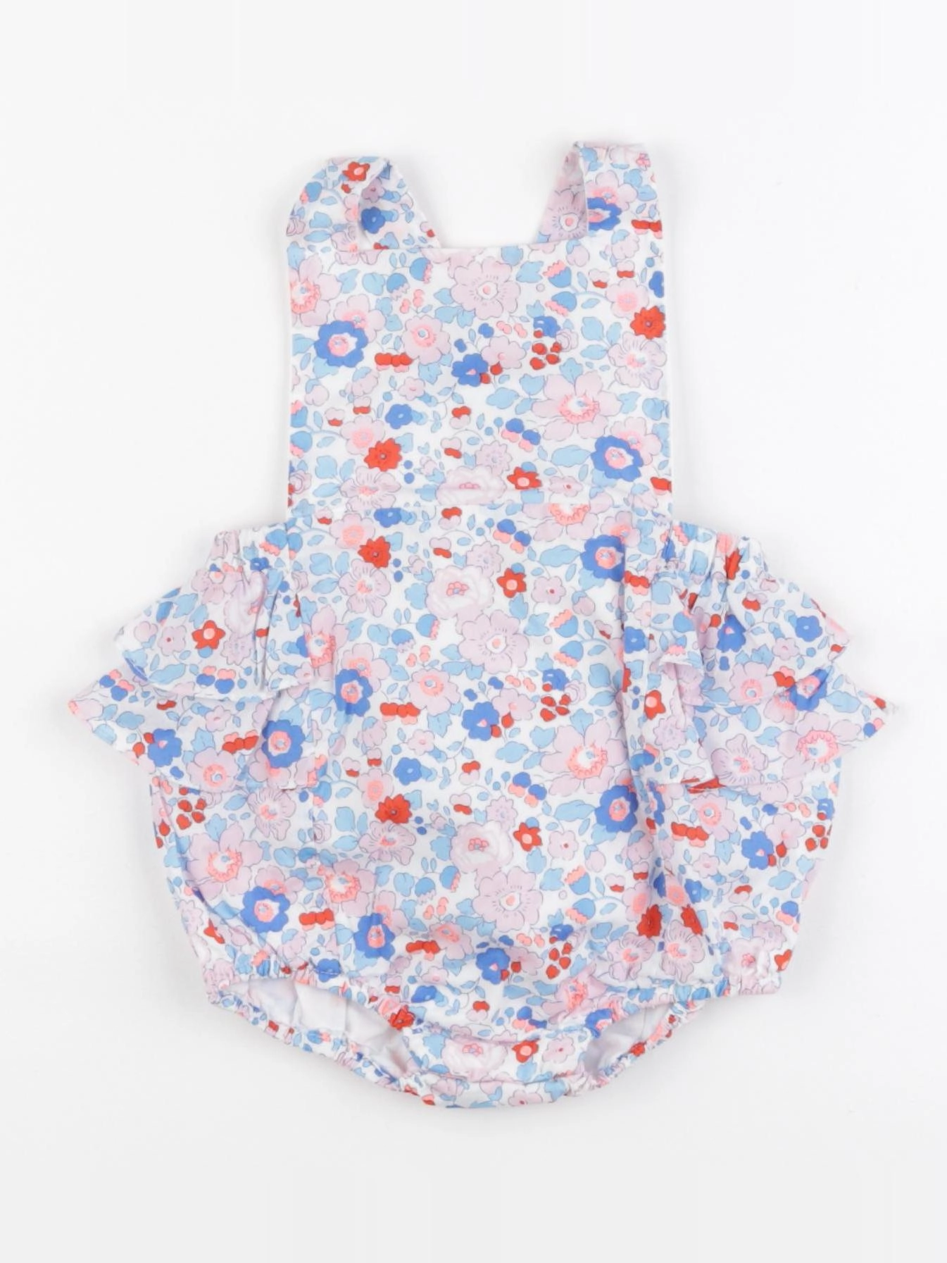 Jacadi - combinaison liberty bleu, rouge - 6 mois