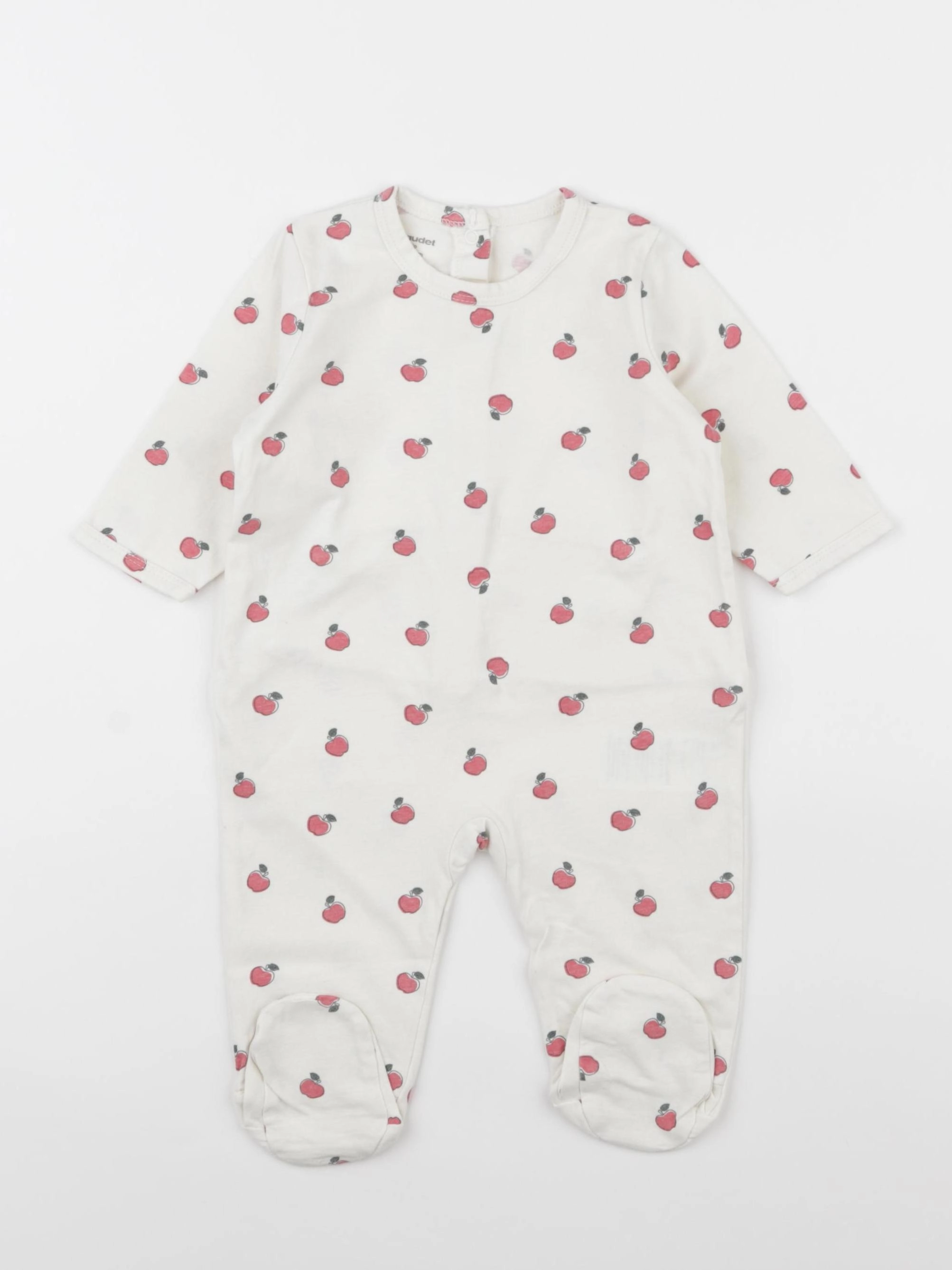 Vertbaudet - pyjama coton beige - 6 mois