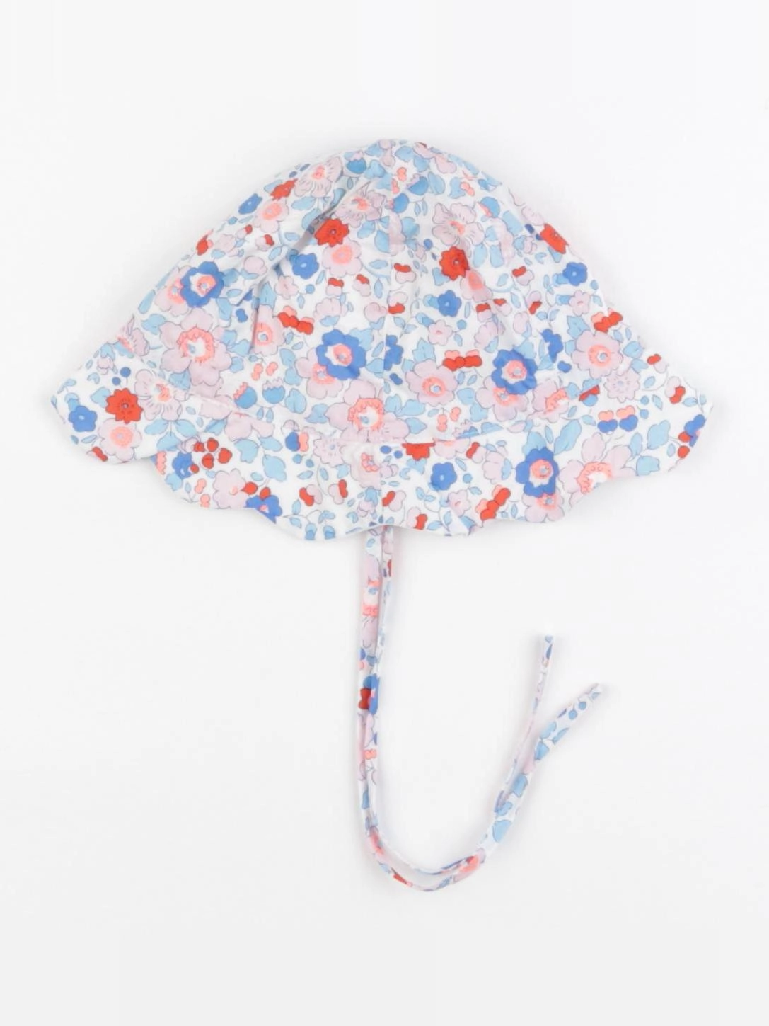 Jacadi - chapeau liberty bleu, rouge, rose - 12 mois