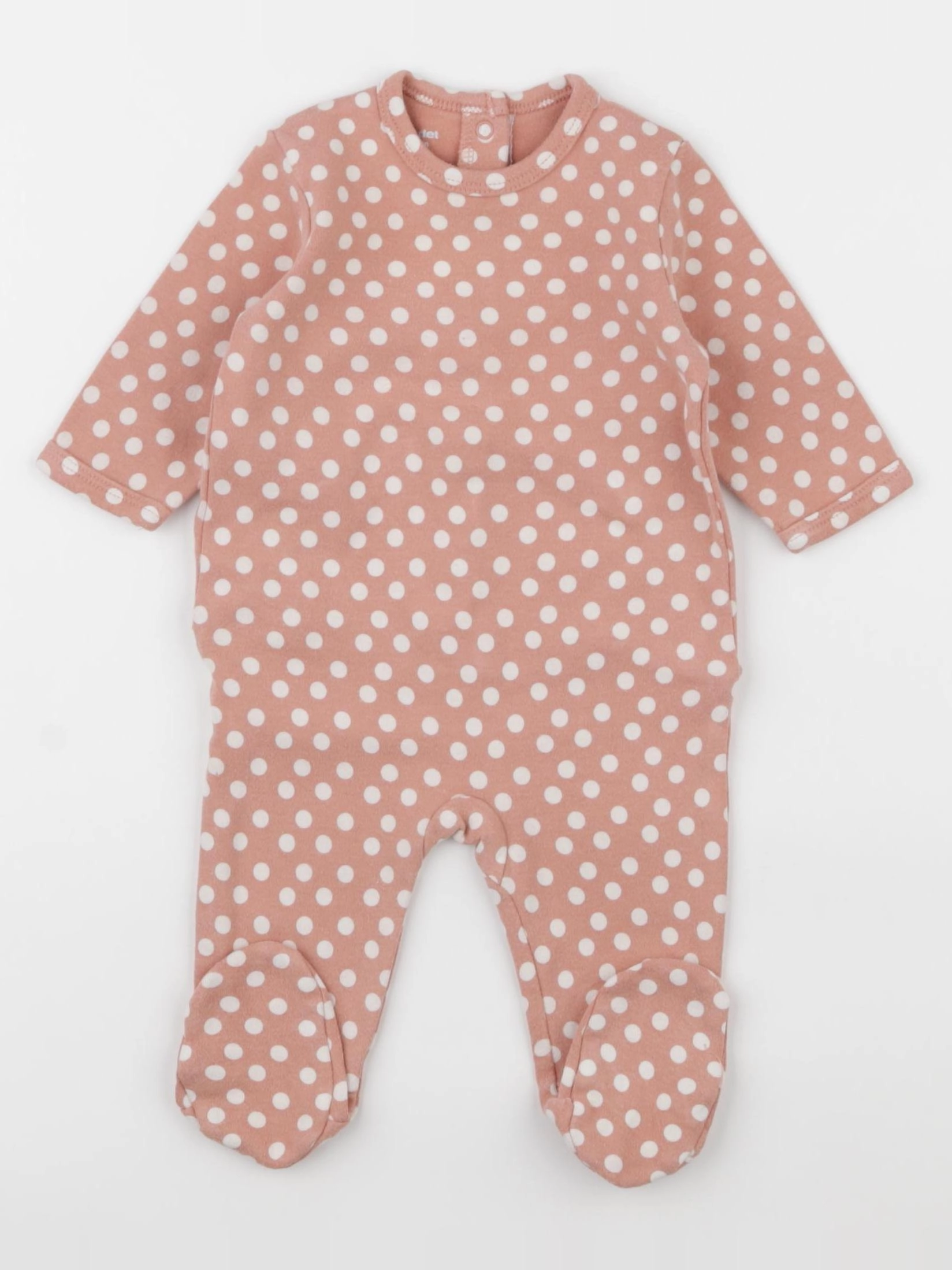 Vertbaudet - pyjama coton rose - 3 mois